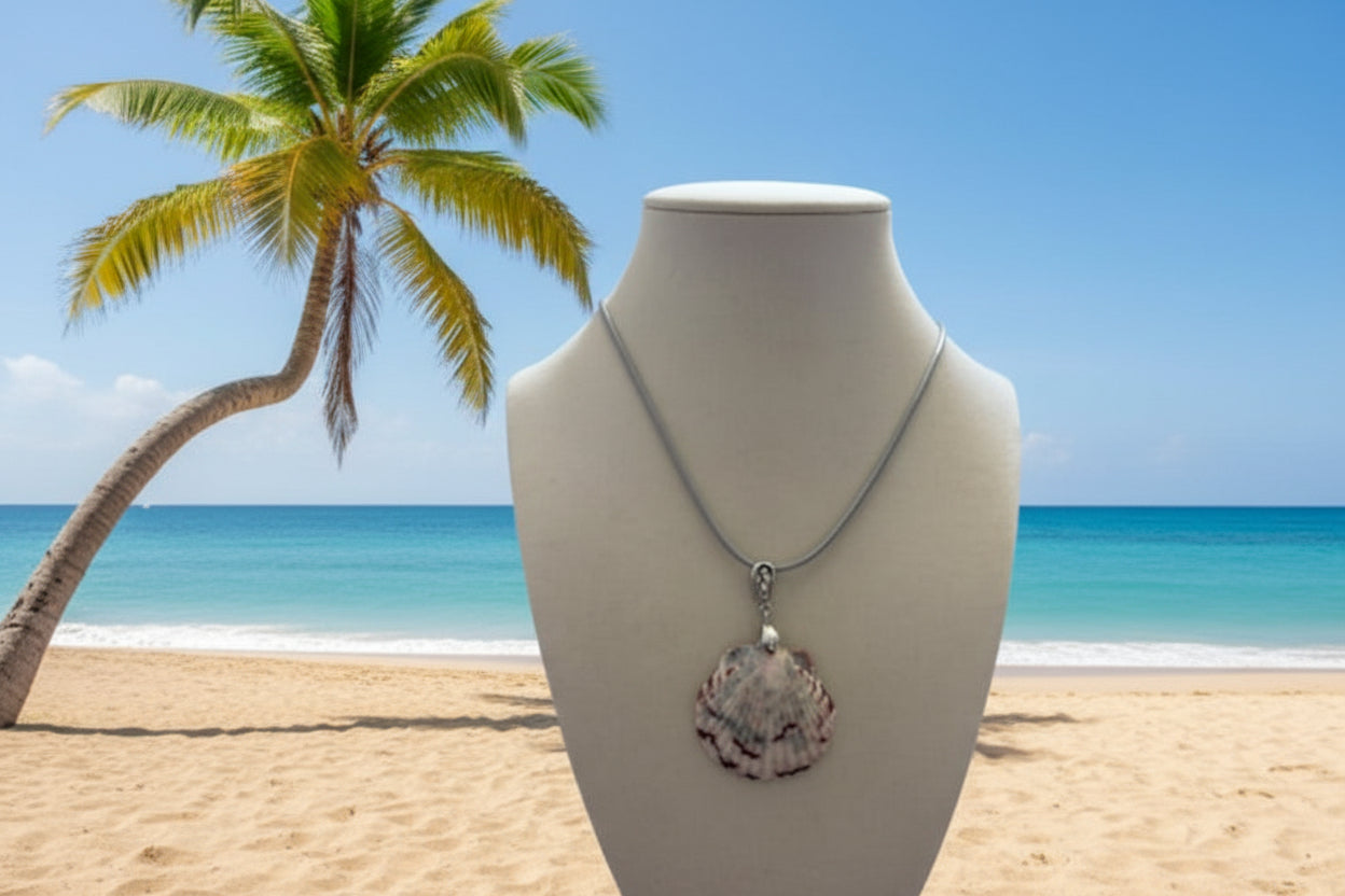 Blush Tide Scallop Necklace