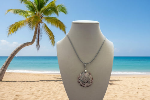 Blush Tide Scallop Necklace