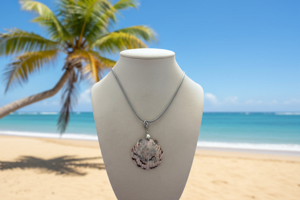 Blush Tide Scallop Necklace