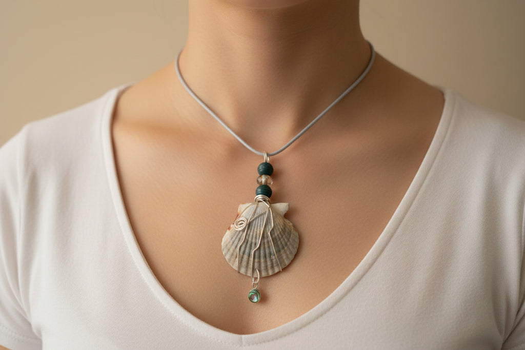 Midnight Reef Scallop Necklace