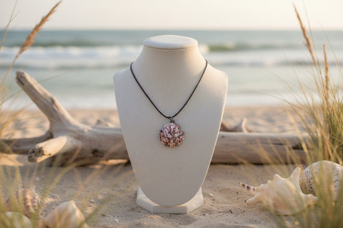 Calaco Scallop Shell Delicate Wire Wrapped Necklace