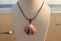 Reign Treasure purple Calaco Scallop Shell Bronze Bail Necklace