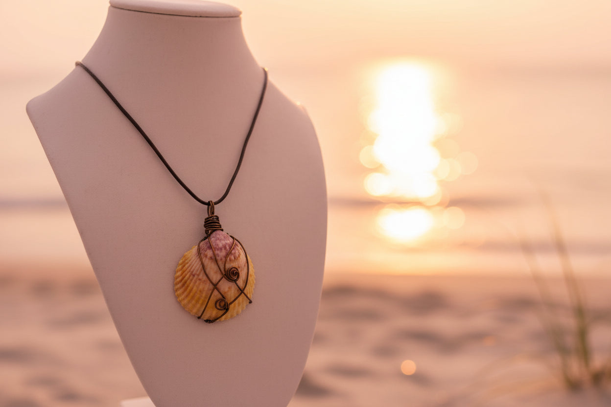 Sunset Treasure Florida Cockle Necklace