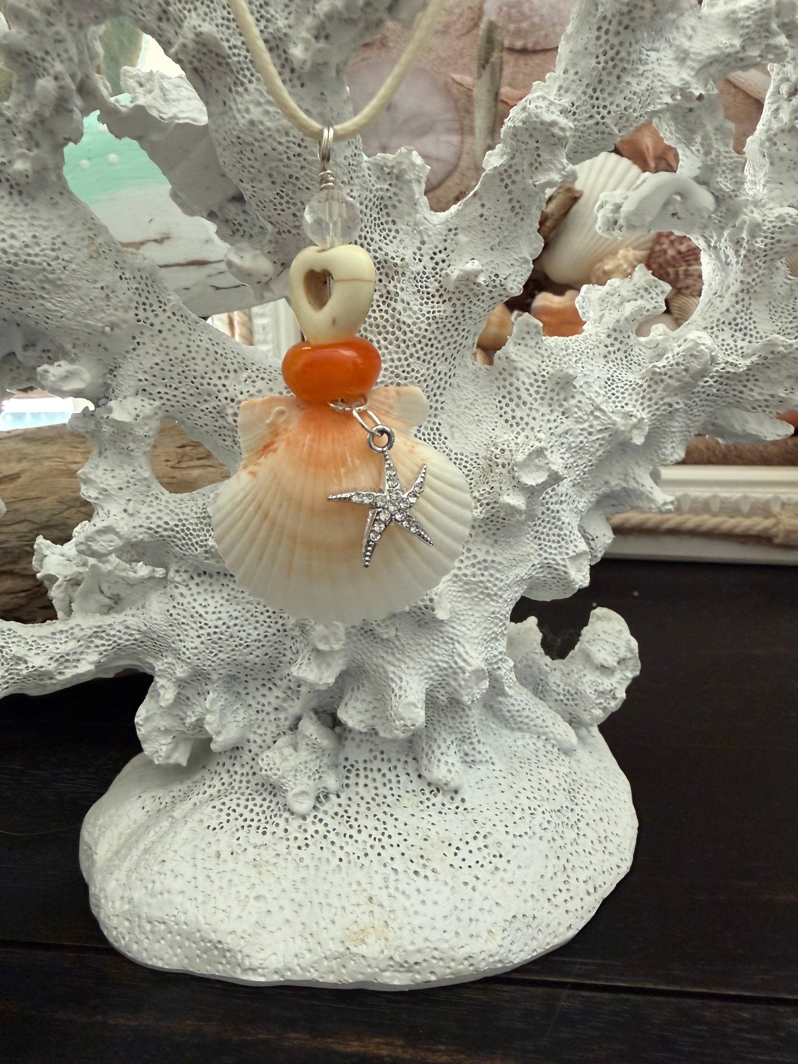 Peach Starfish Shore Necklace