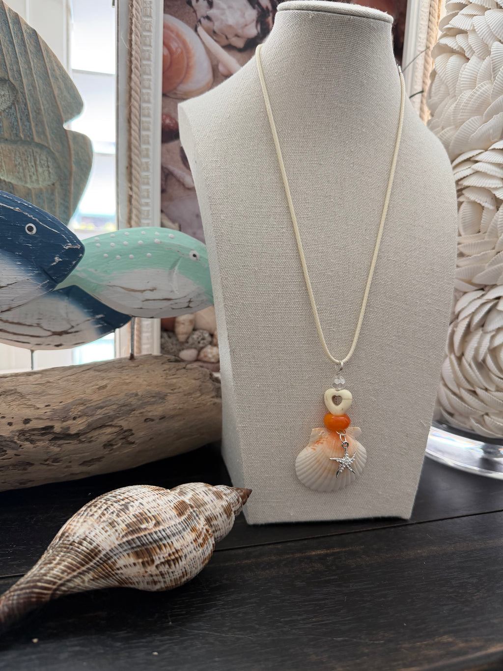 Peach Starfish Shore Necklace