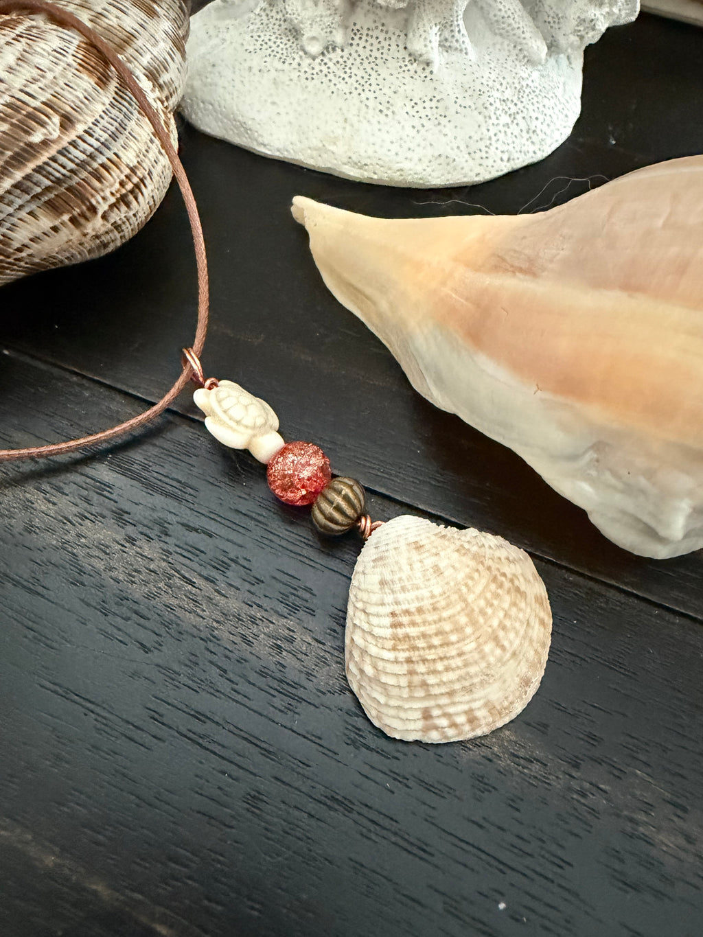Sea Turtle Clam Pendant