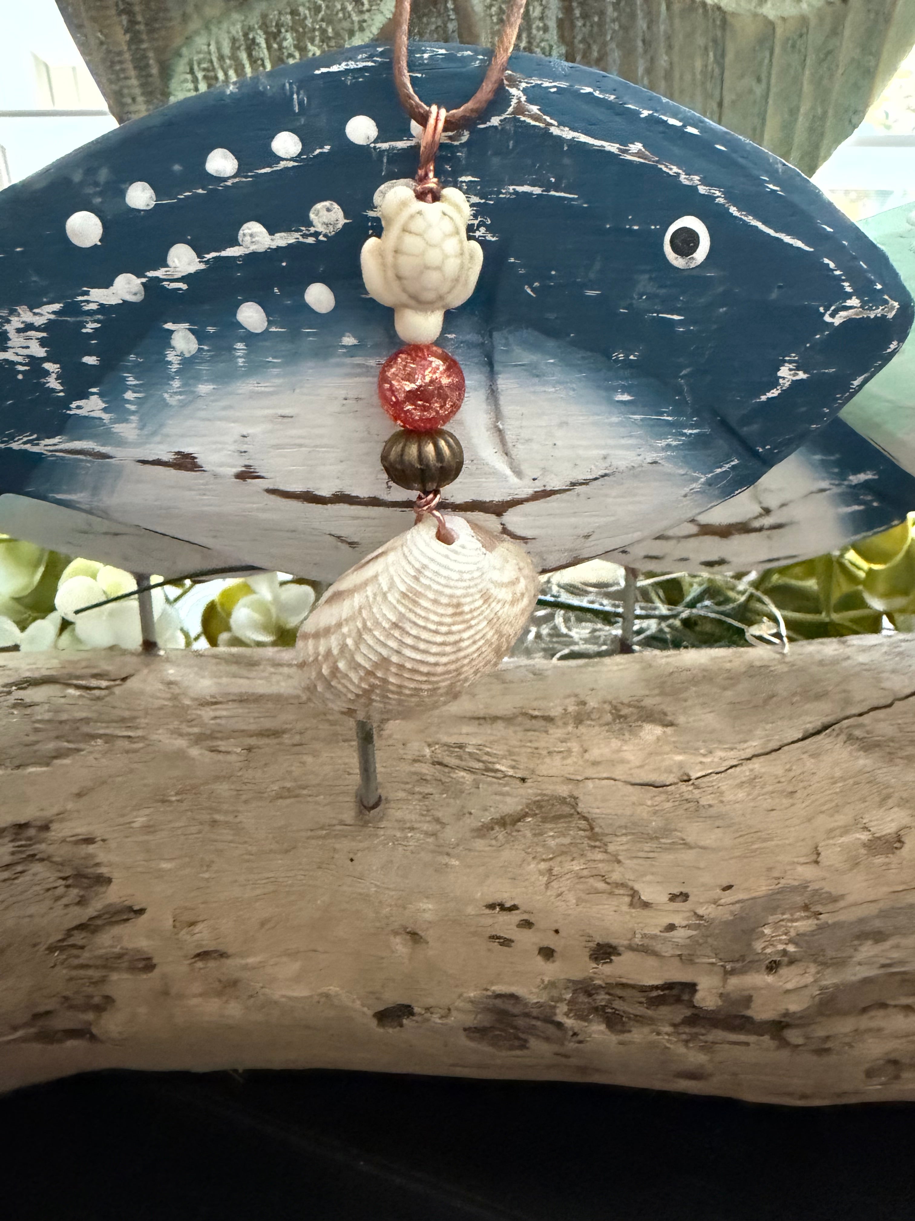 Sea Turtle Clam Pendant