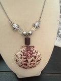 Twin Turtles Calico Scallop Stainless Steel Chain Necklace