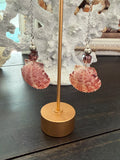 Spiral Spire Gold Frame Drop Earrings