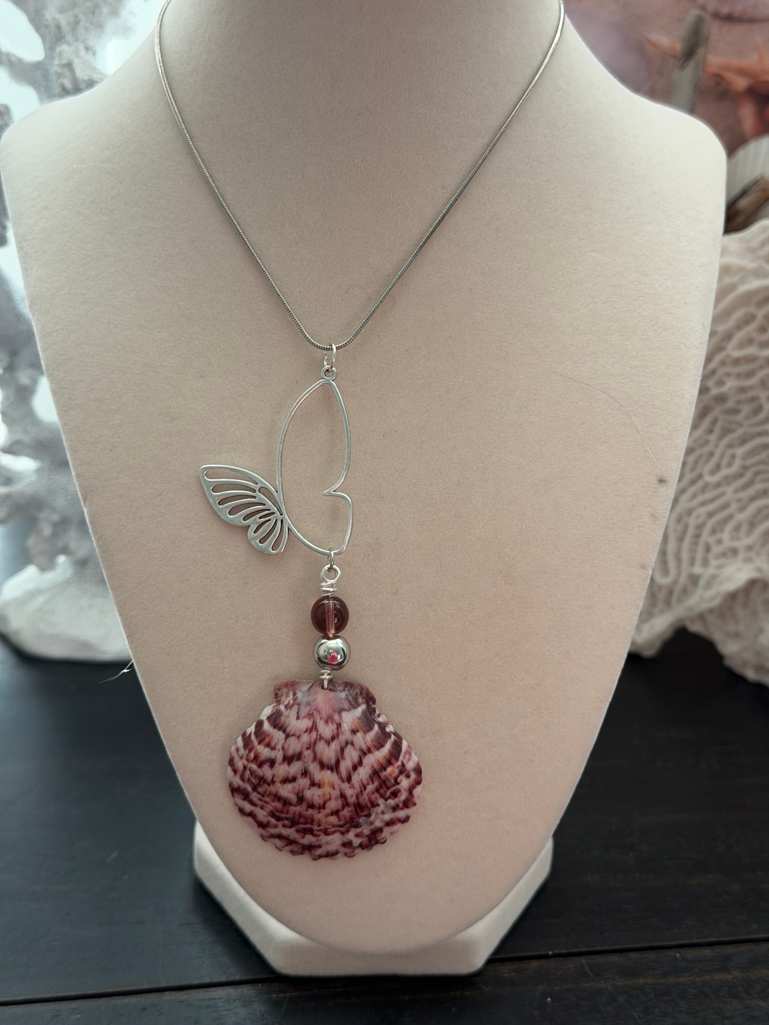 Butterfly Cove Necklace on Snake Chain
