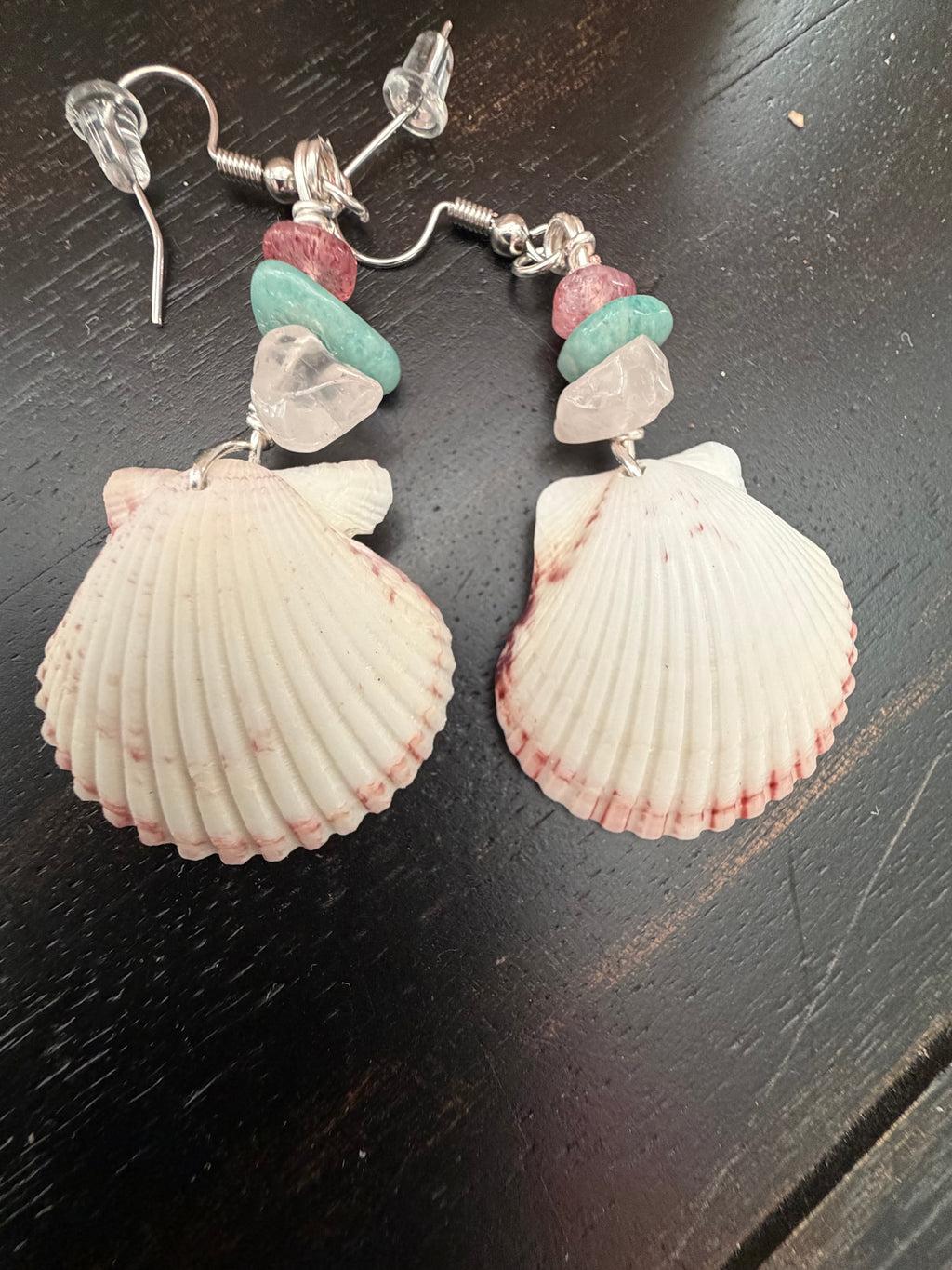 Shoreline Mist Shell & Sea Glass Earrings