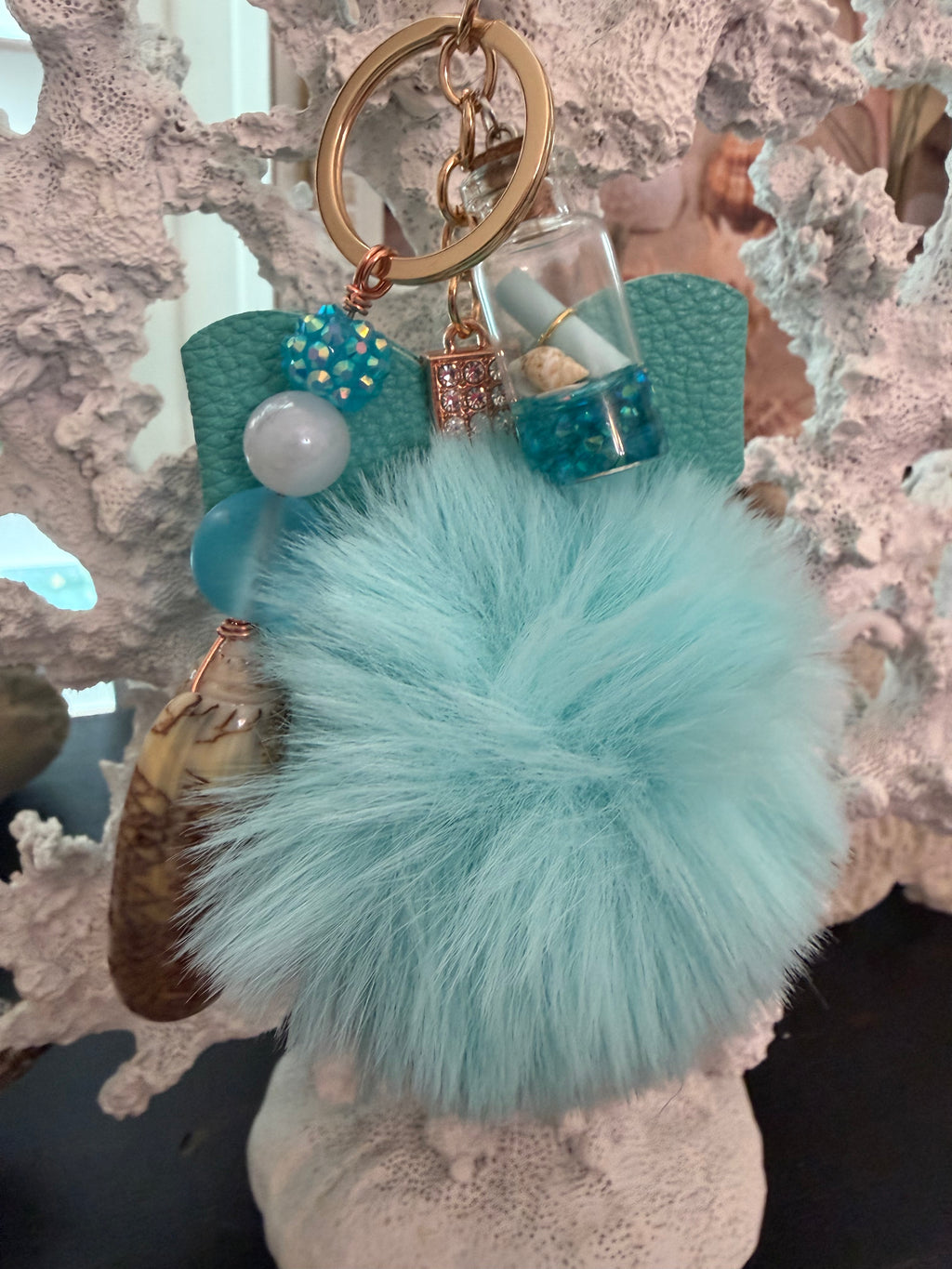 Turquoise Whisper Drop Keychain or Charm