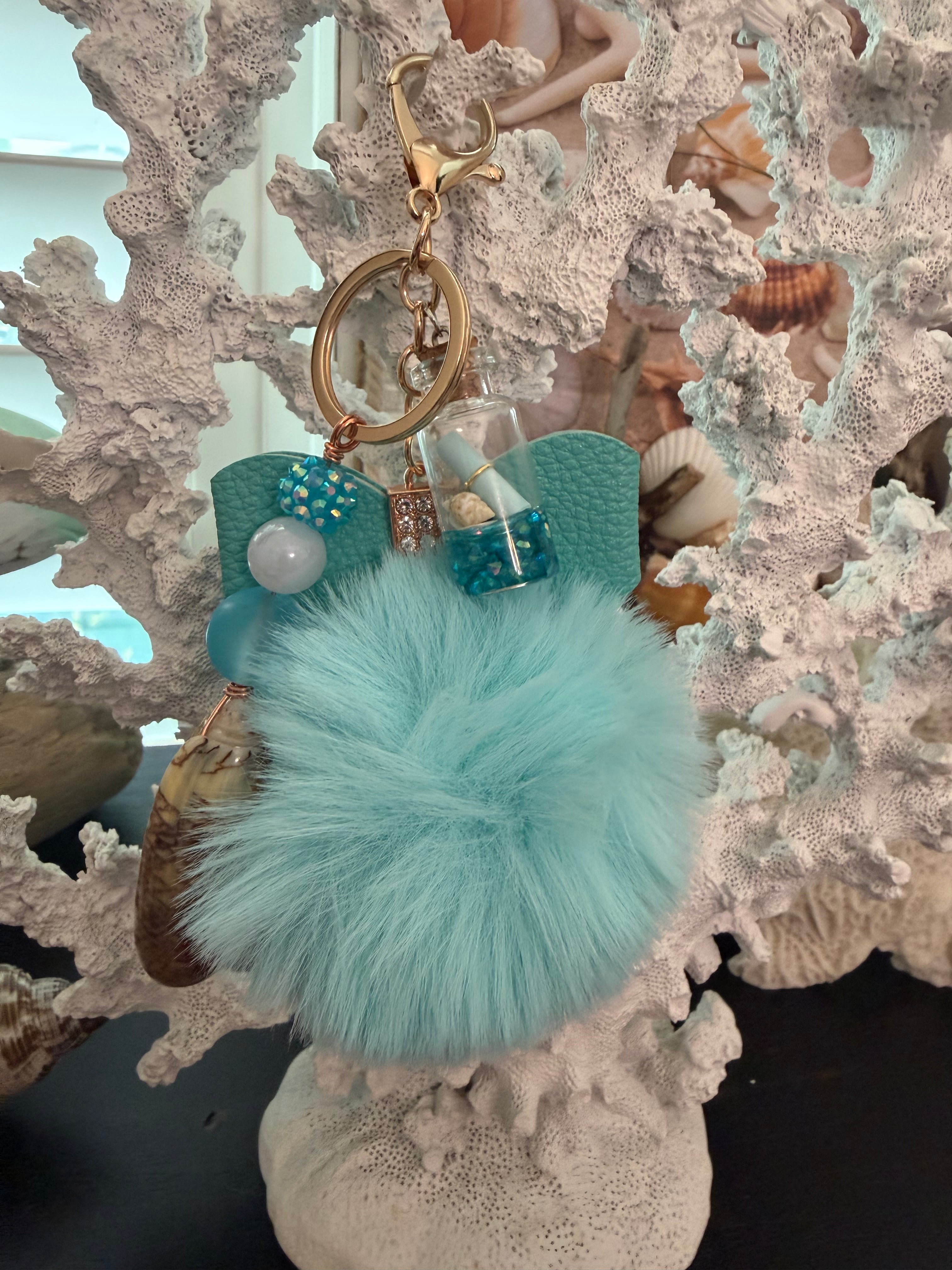 Turquoise Whisper Drop Keychain or Charm