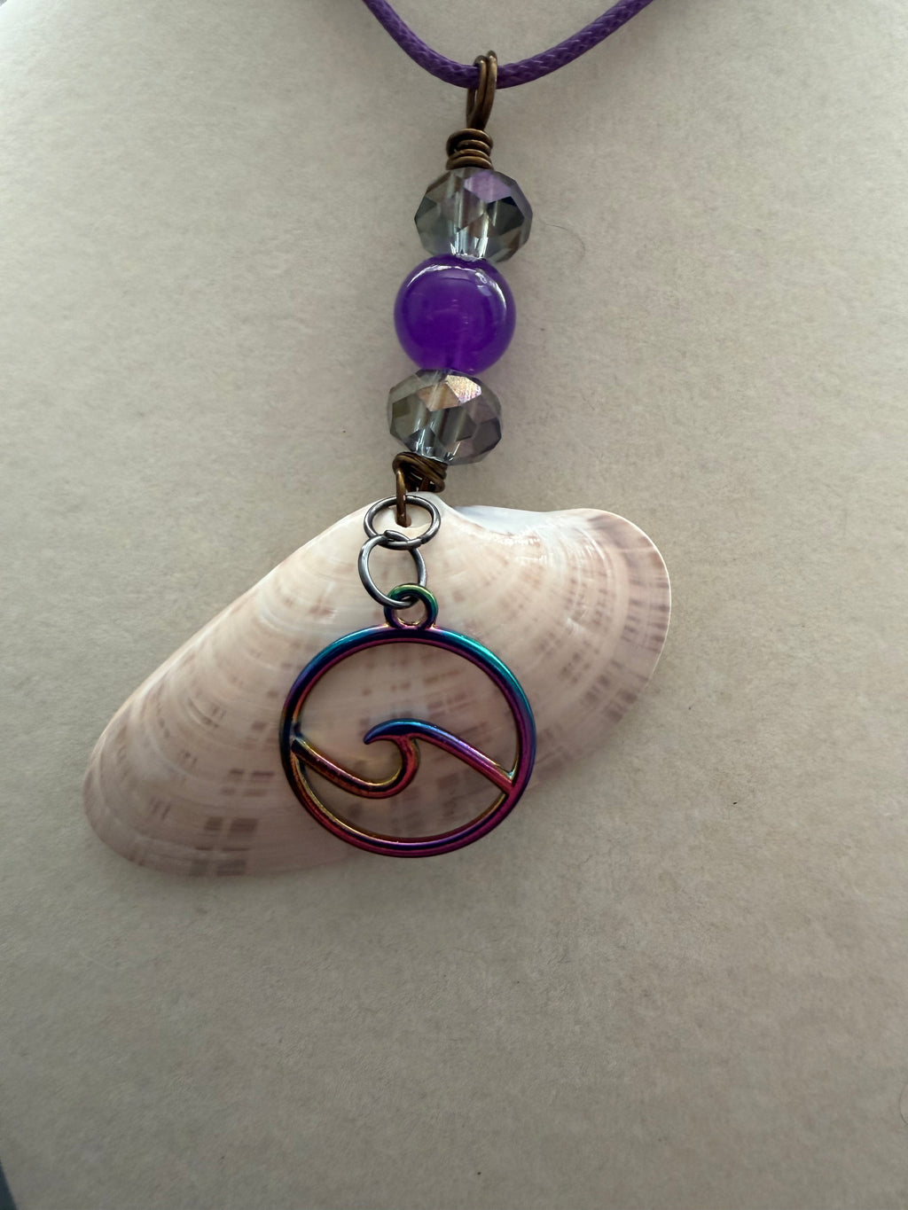 Ride the Rainbow Wave Shell Necklace