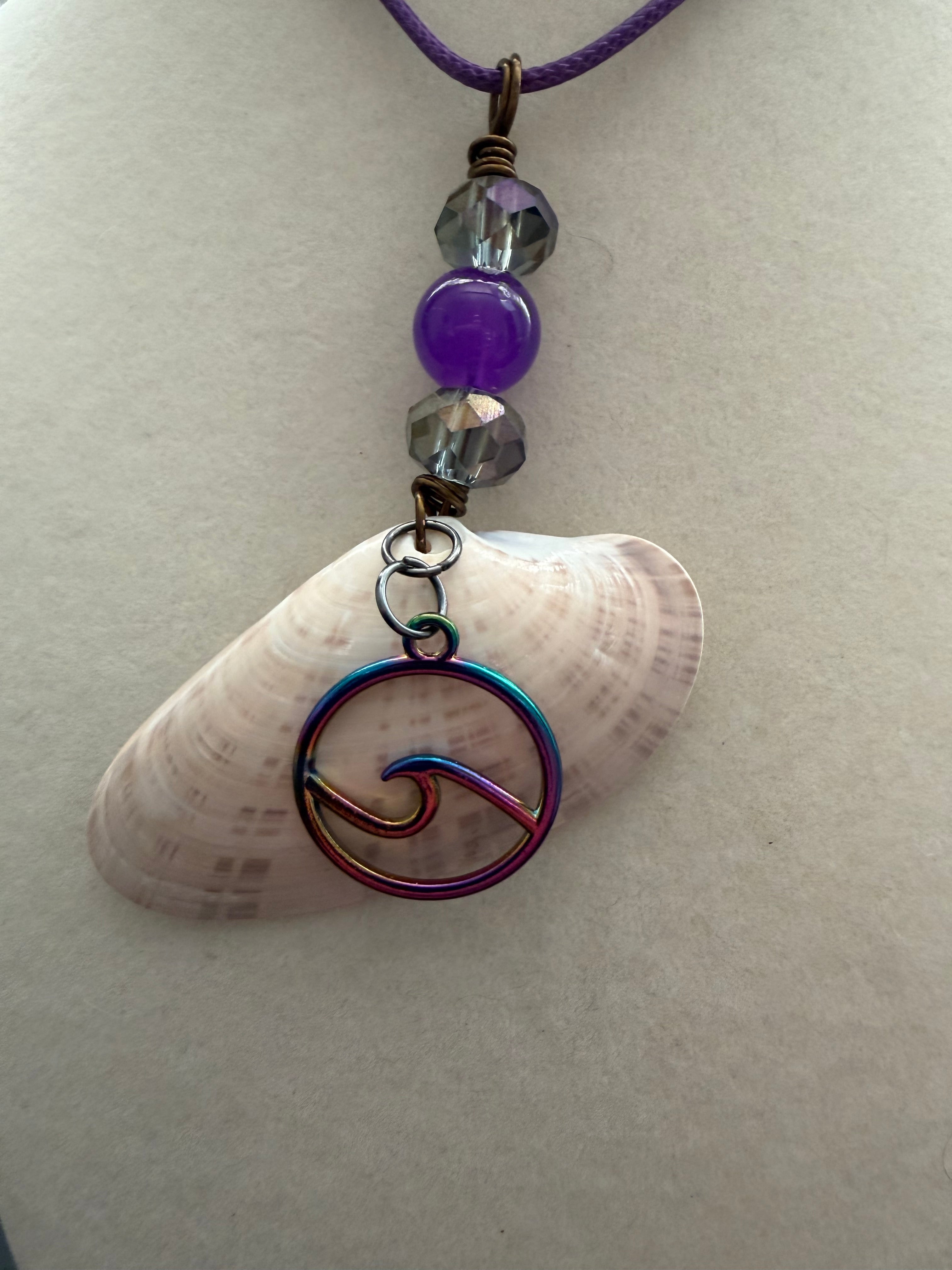 Ride the Rainbow Wave Shell Necklace