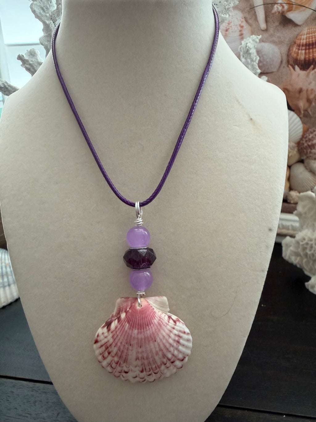 Sweet Lilac Tide Shell Necklace