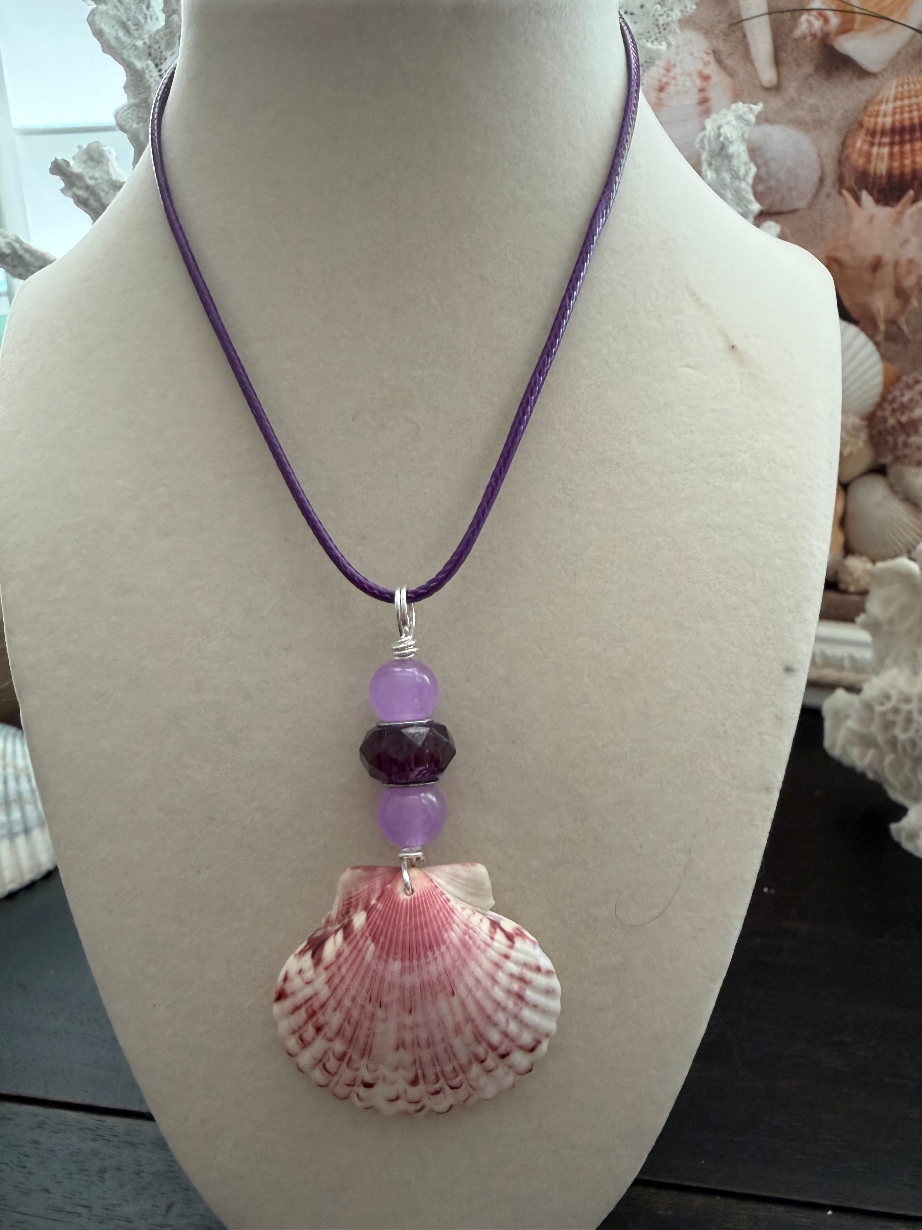 Sweet Lilac Tide Shell Necklace