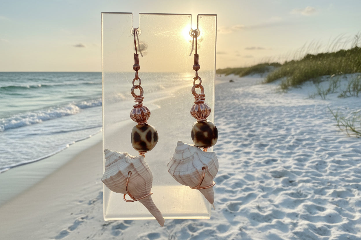 Beachcomber's Whelk Treasure Earrings