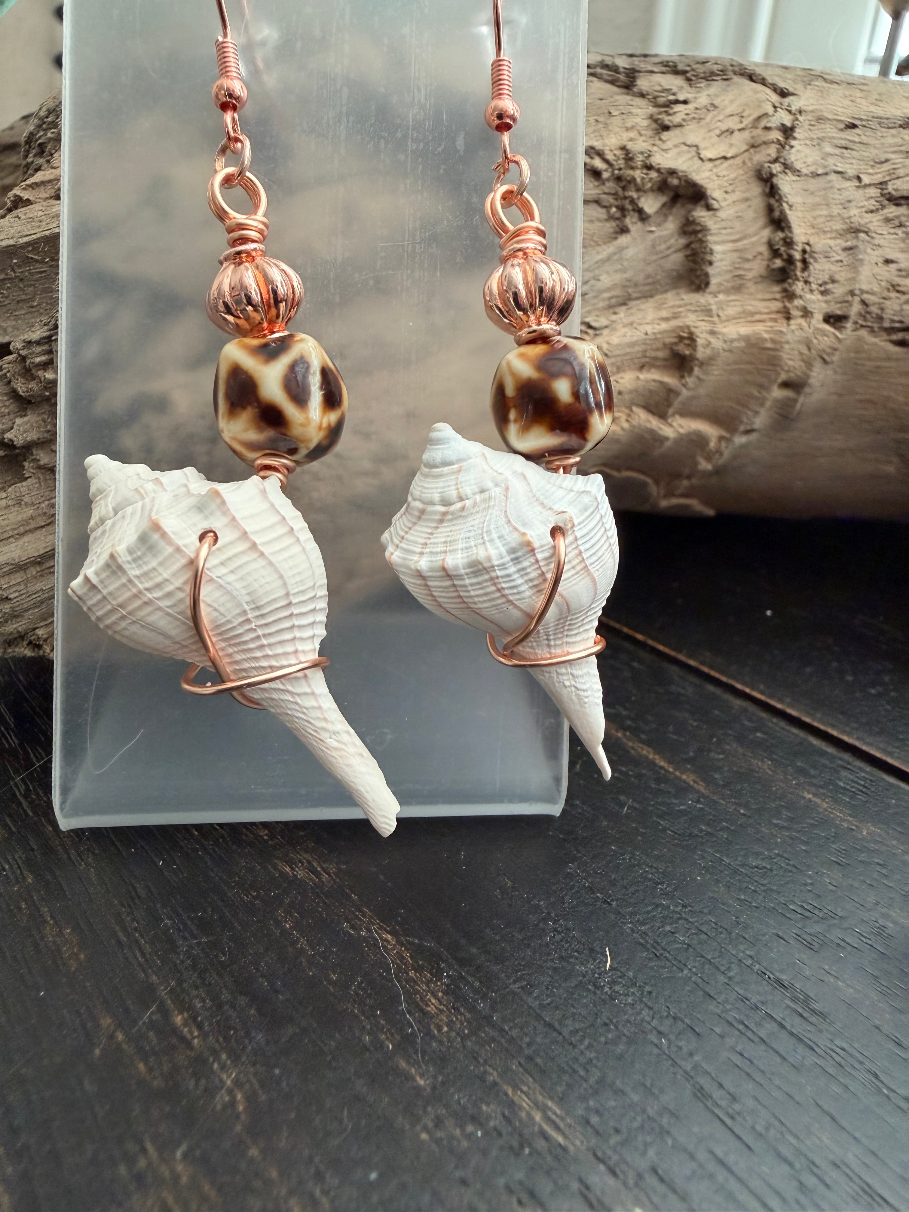 Beachcomber's Whelk Treasure Earrings