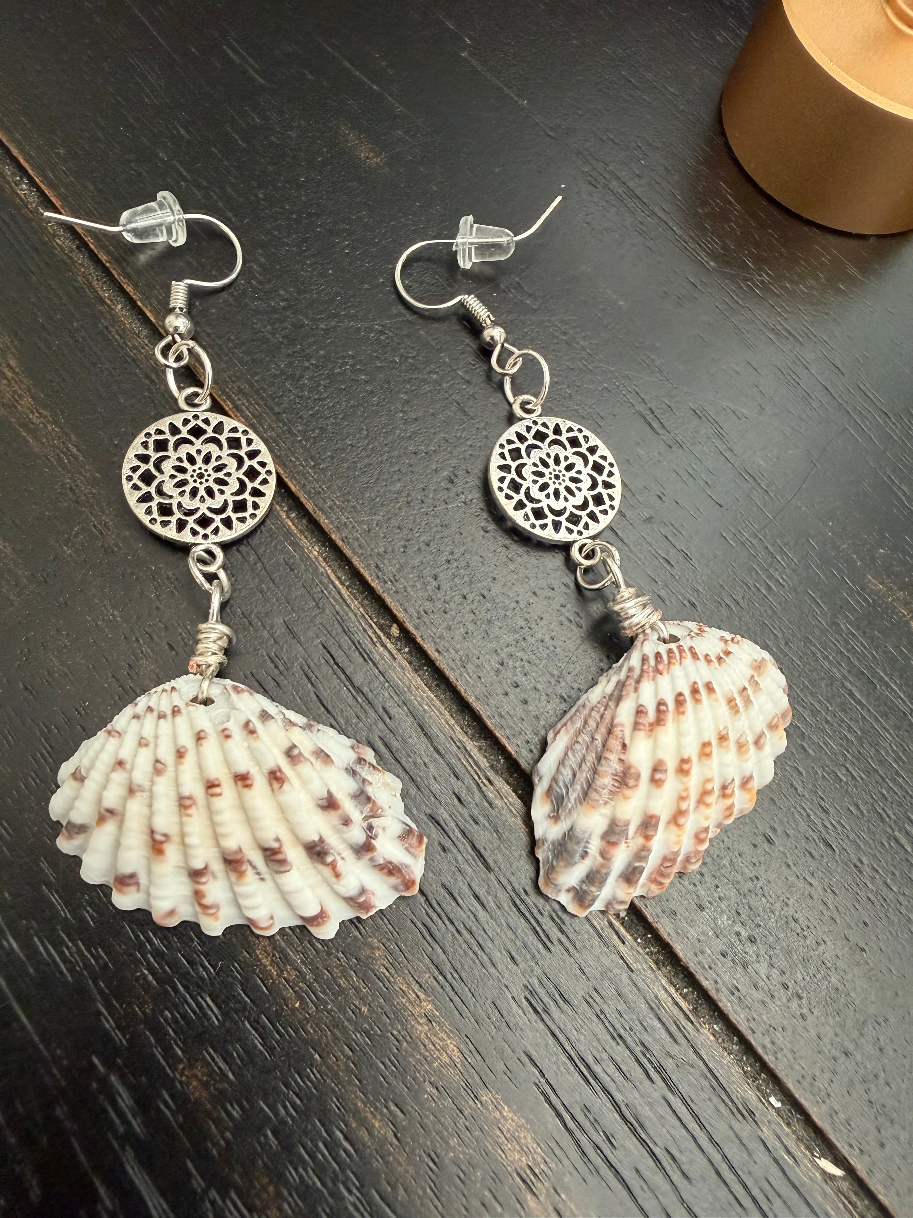 Mandala Tide Shell Earrings