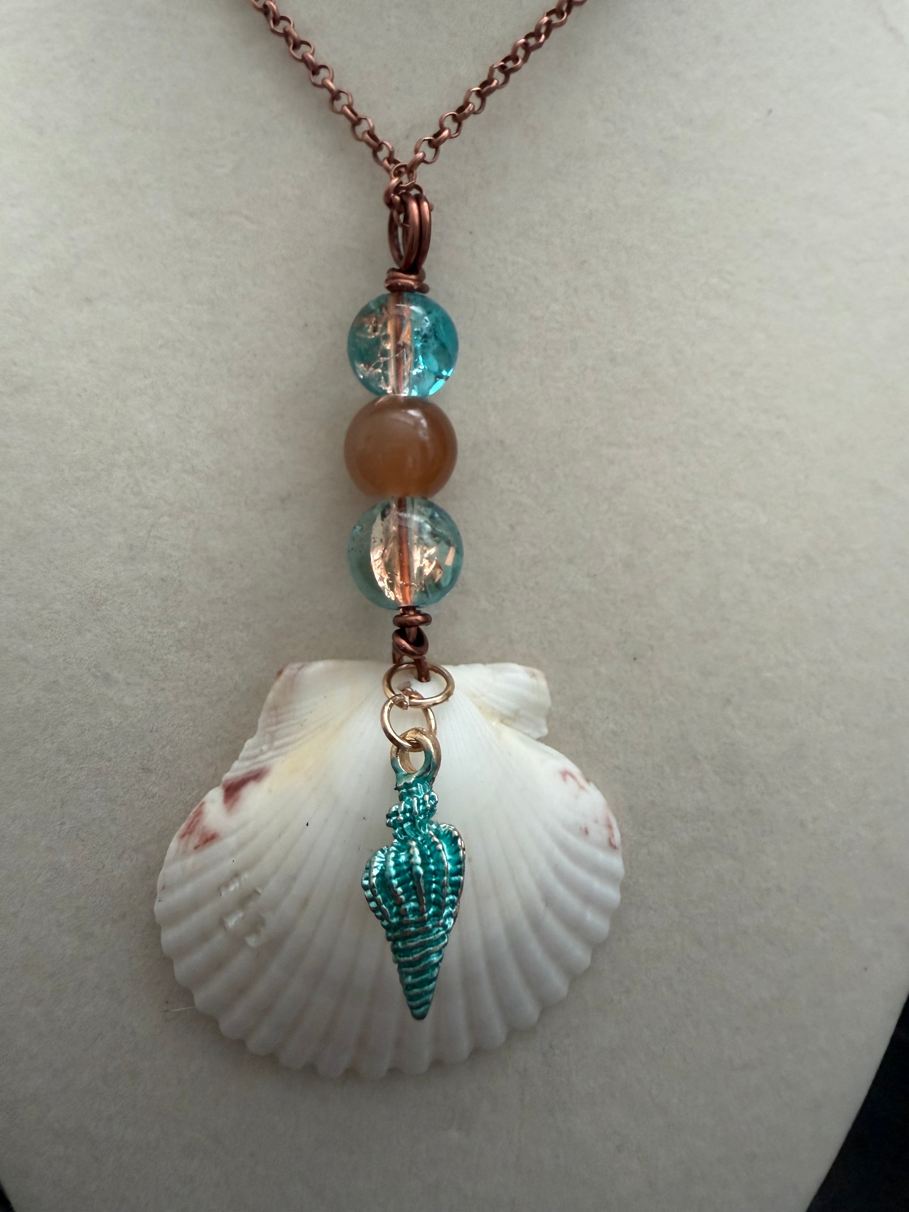 Patina Scallop Necklace