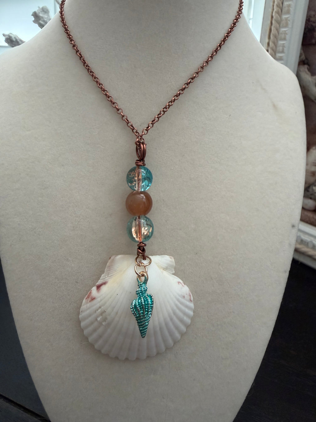 Patina Scallop Necklace