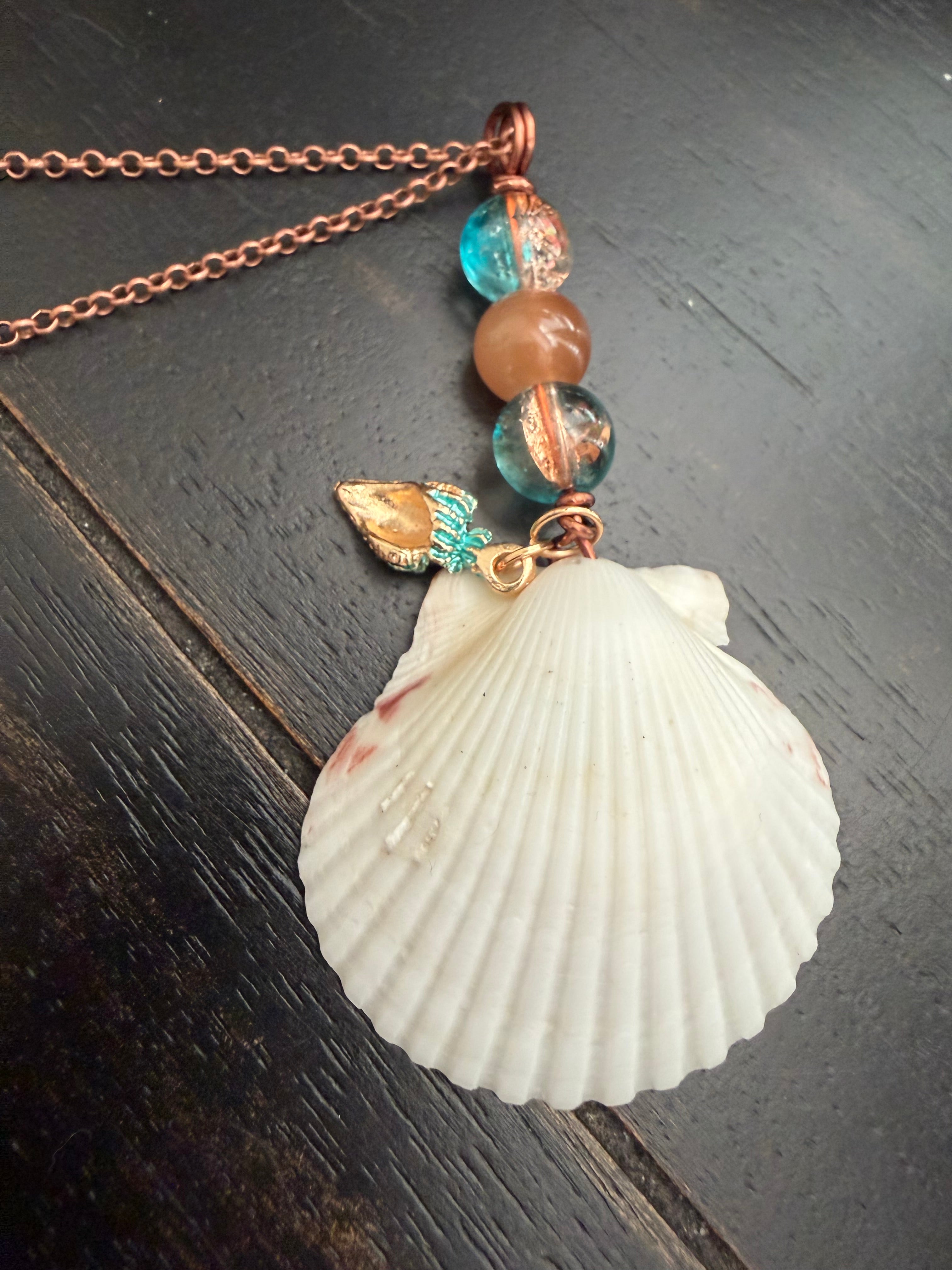 Patina Scallop Necklace