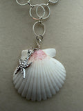 Silver Circle Starfish Necklace