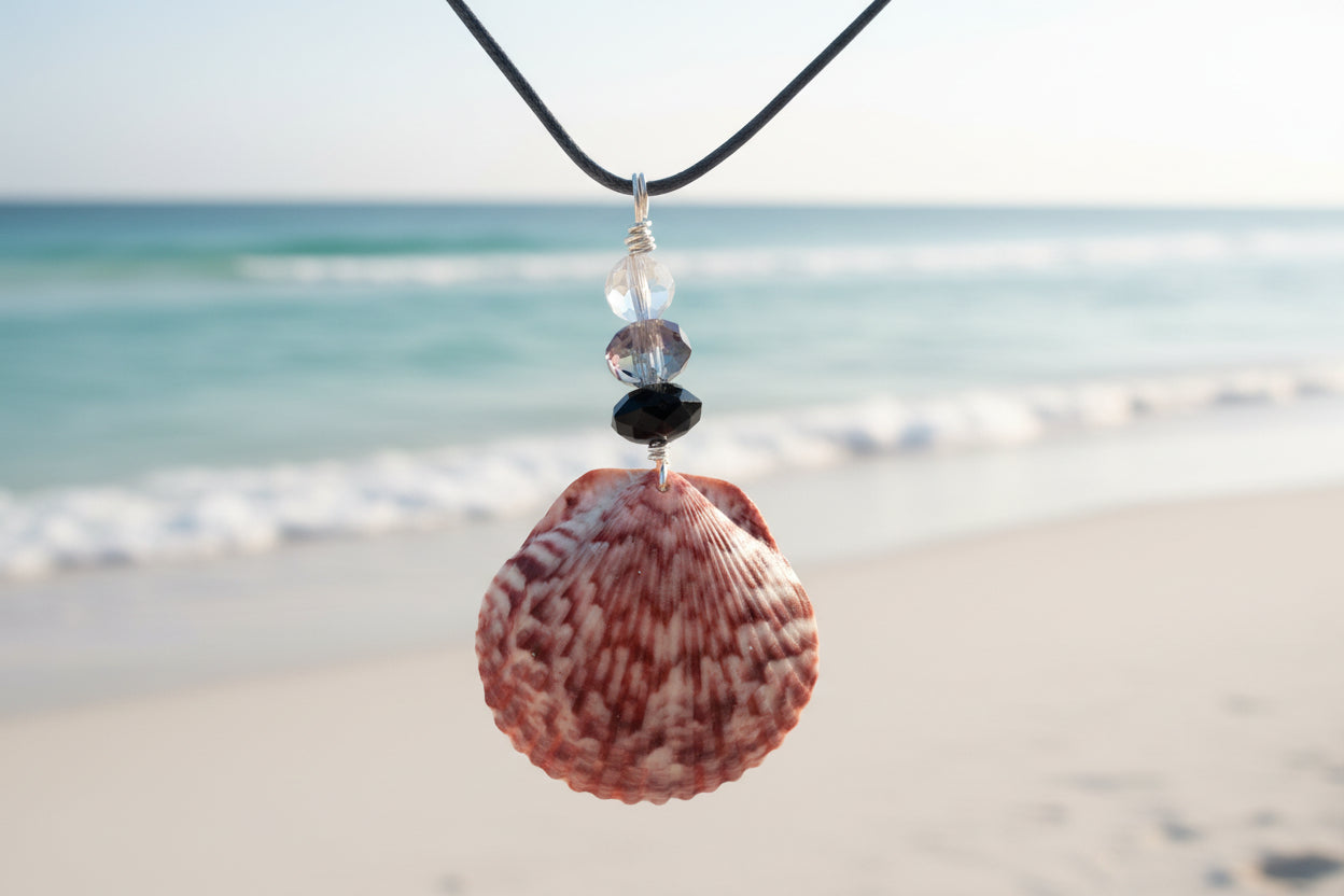 Blackberry Tide Scallop Necklace