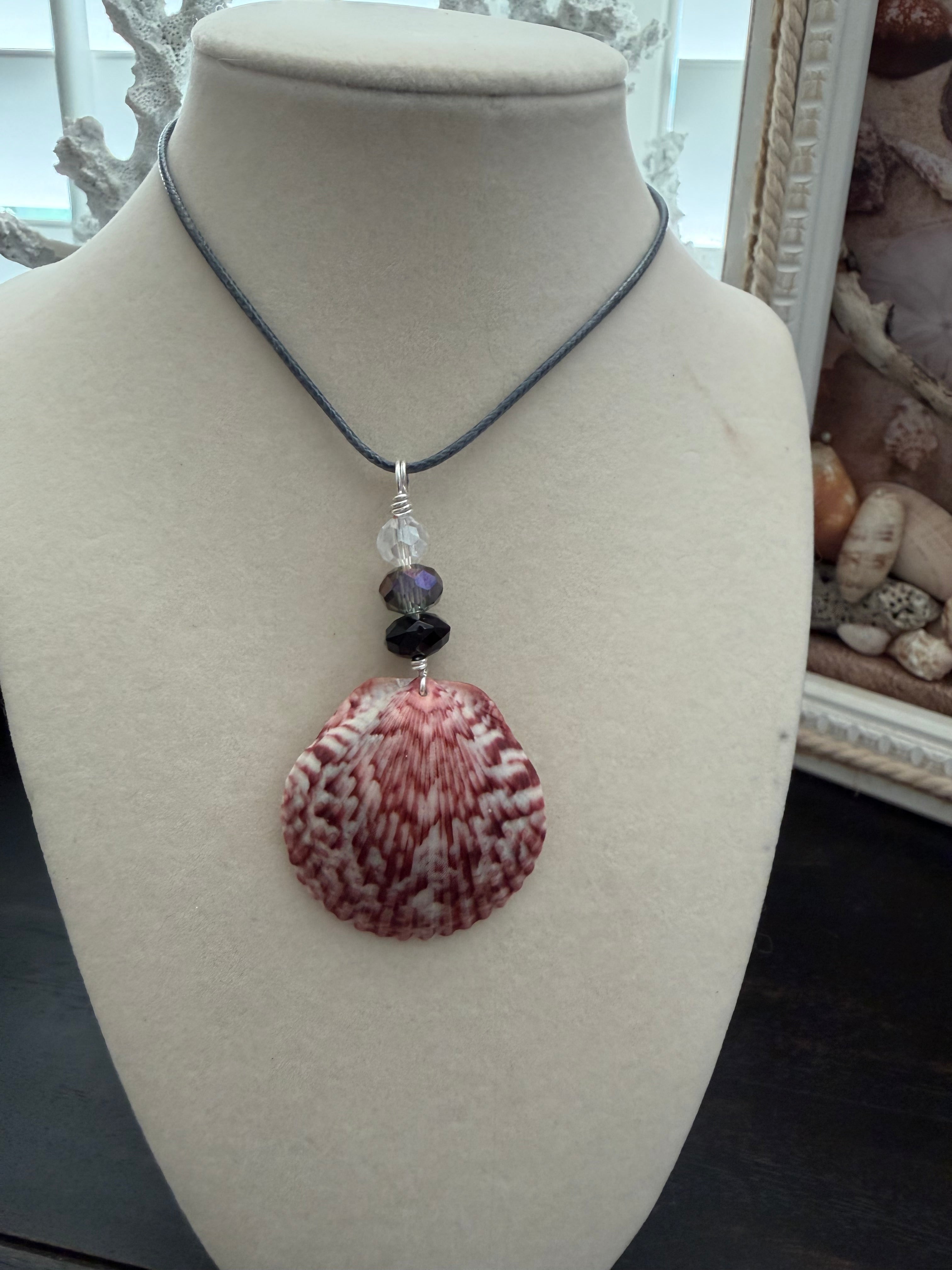Blackberry Tide Scallop Necklace