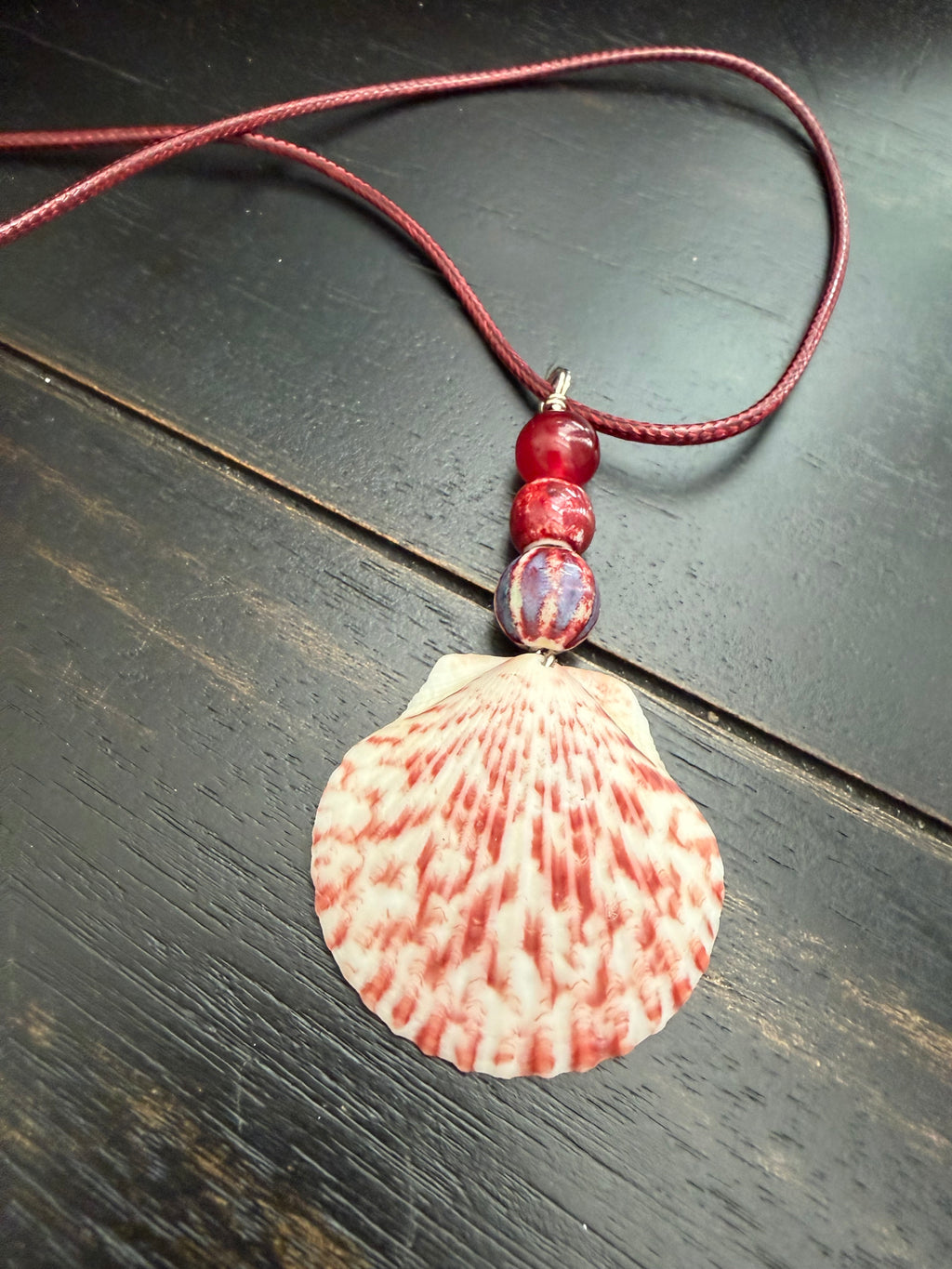 Merlot Shores Scallop Necklace