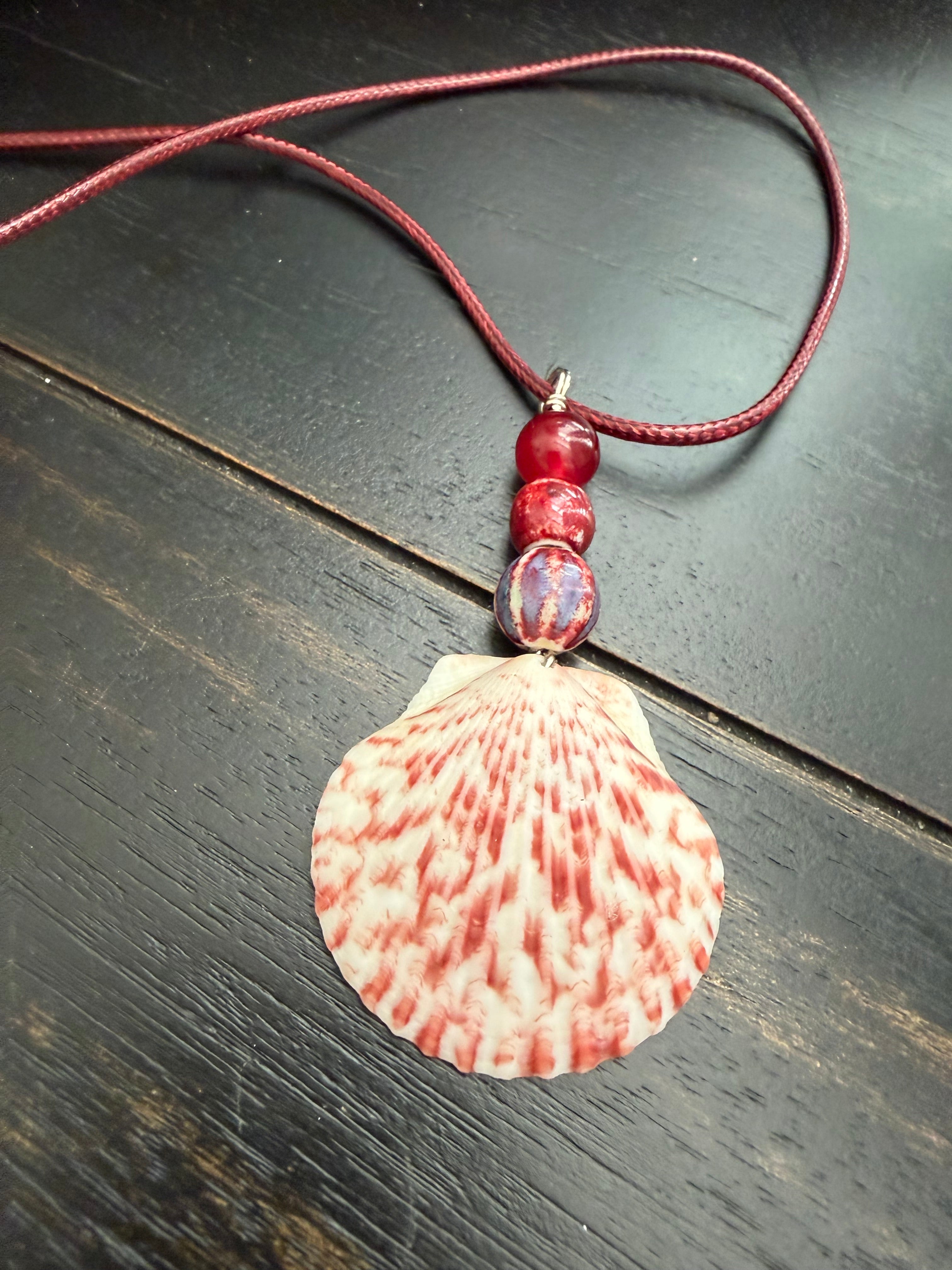 Merlot Shores Scallop Necklace