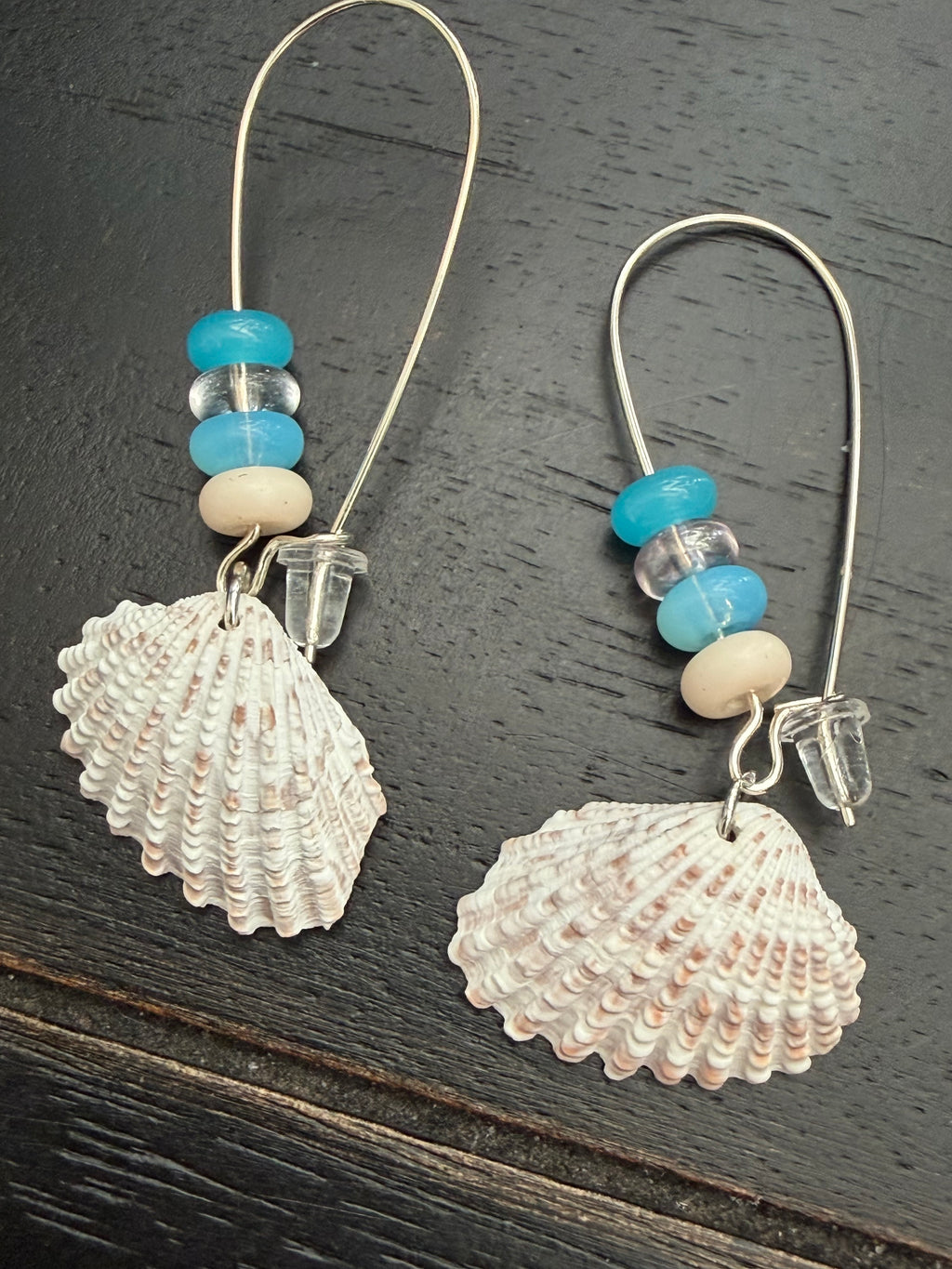 Clear Skies Shell Hoop Earrings