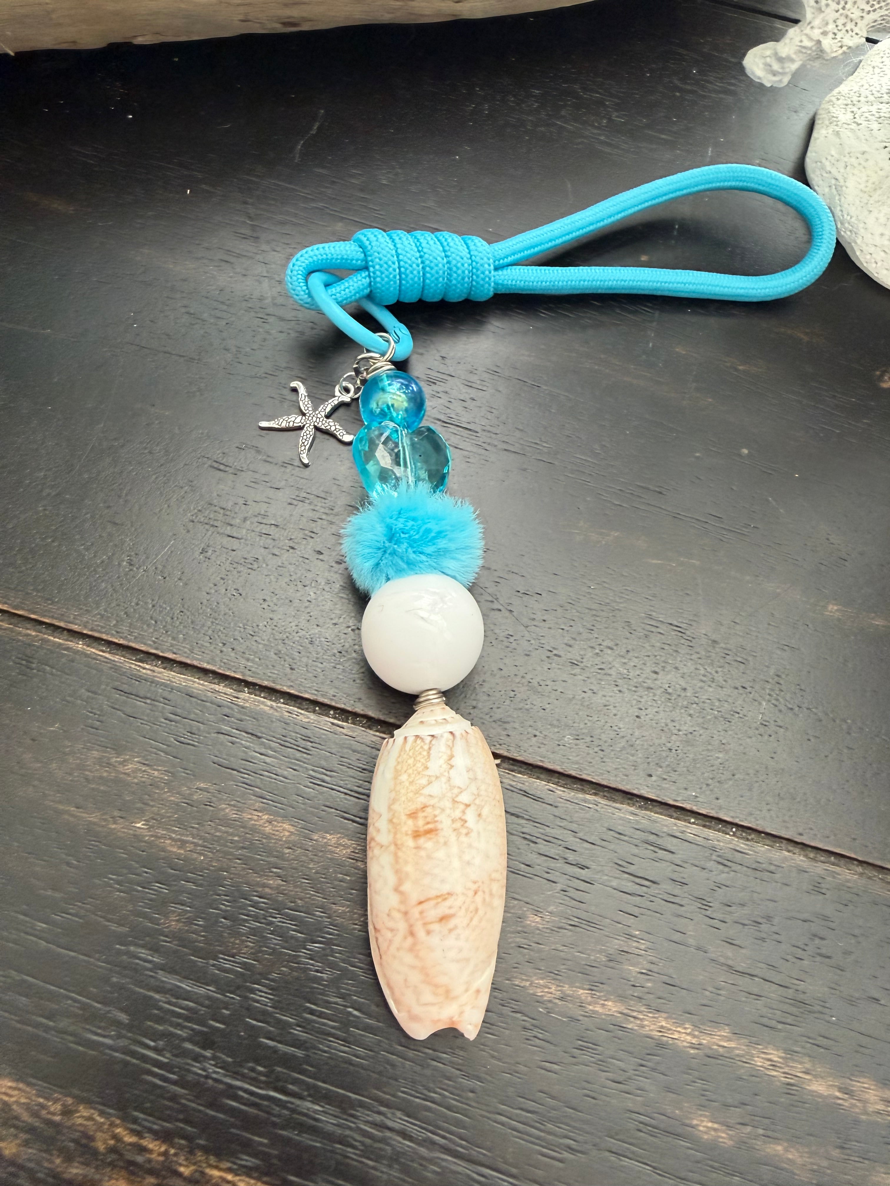 Starfish Cove Blue Wristlet Keychain