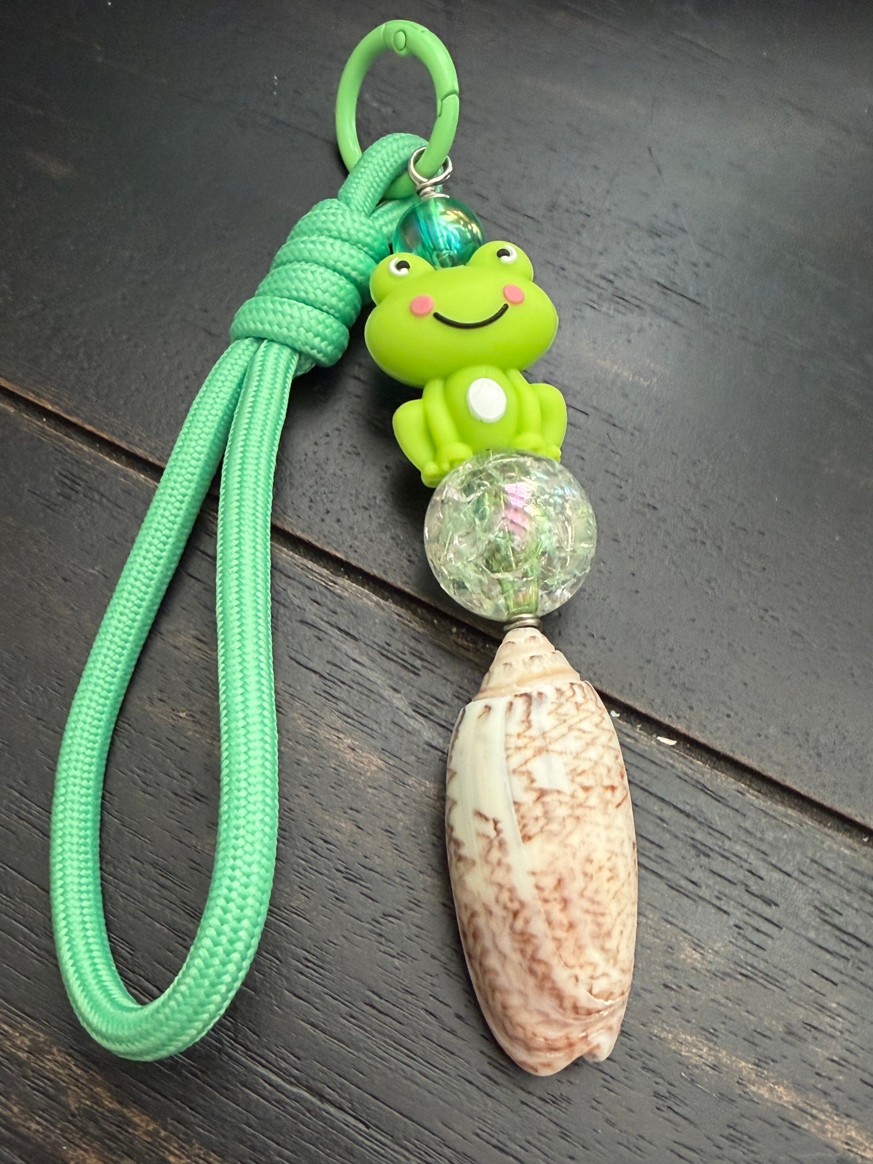 Lily Pad Frog Shore Wristlet Keychain