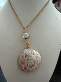 Anchor's Away Scallop Shell & Abalone Necklace