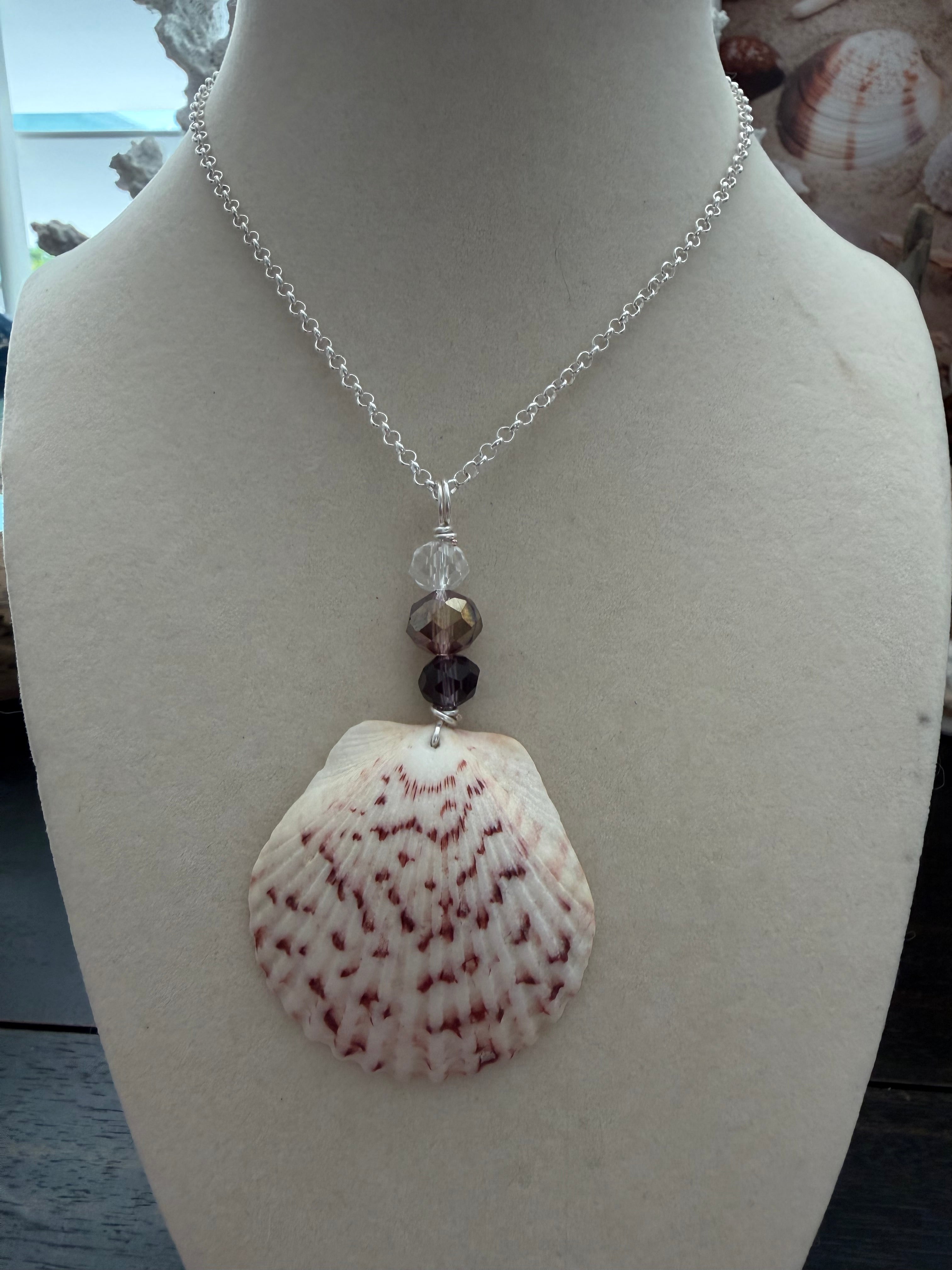 Burgundy Tide Scallop Necklace