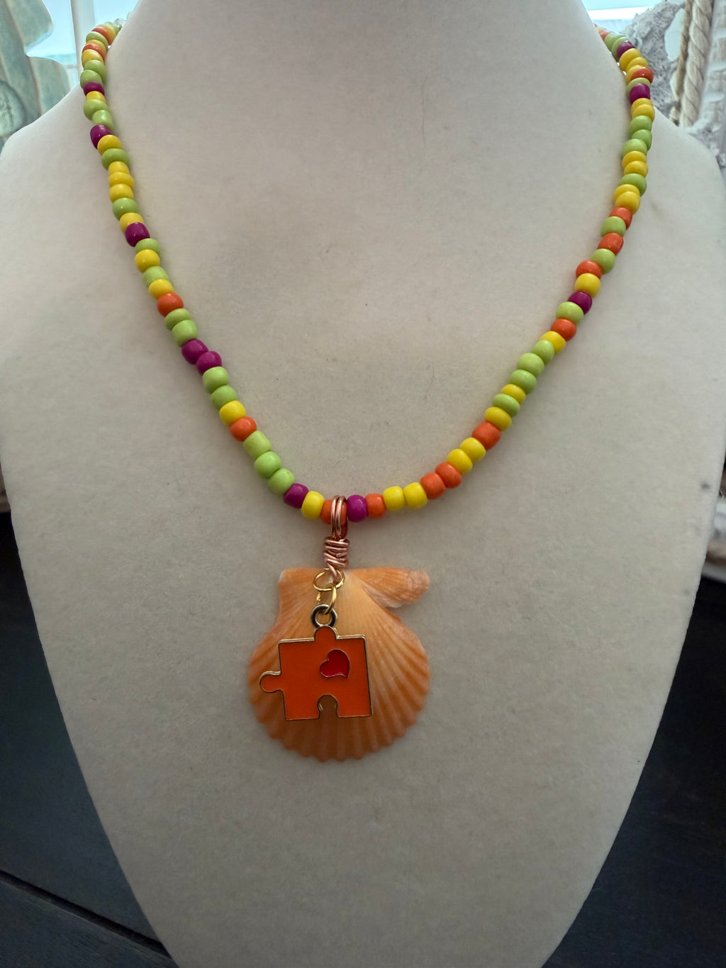 Radiant & Different – Autism Awareness Scallop Shell Necklace