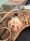 Lilac Shores – Calico Scallop & Amethyst Necklace