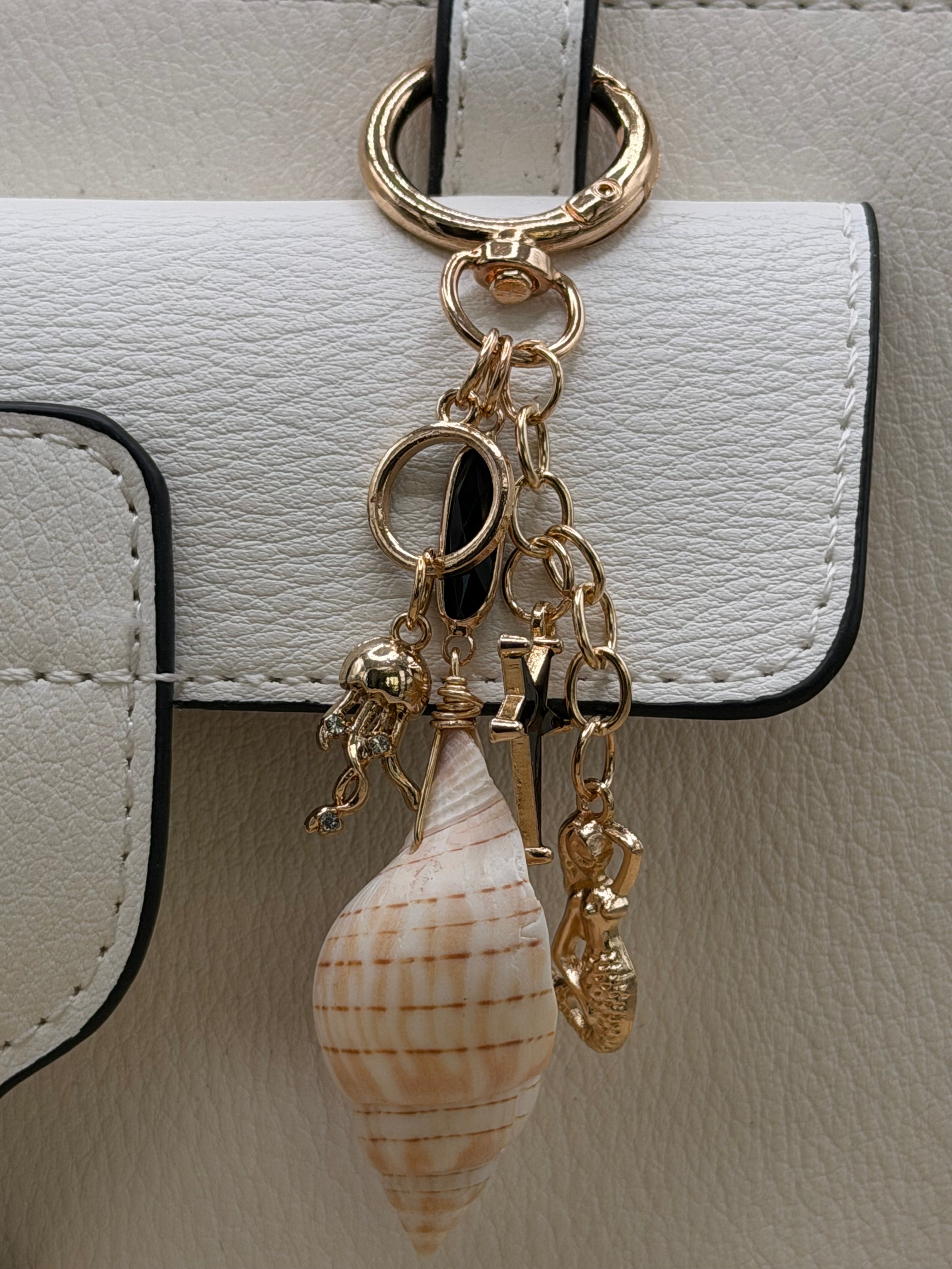 Coastal Shell Keychain Charm
