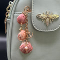 Pink Scallop Shell Mermaid Bag Charm