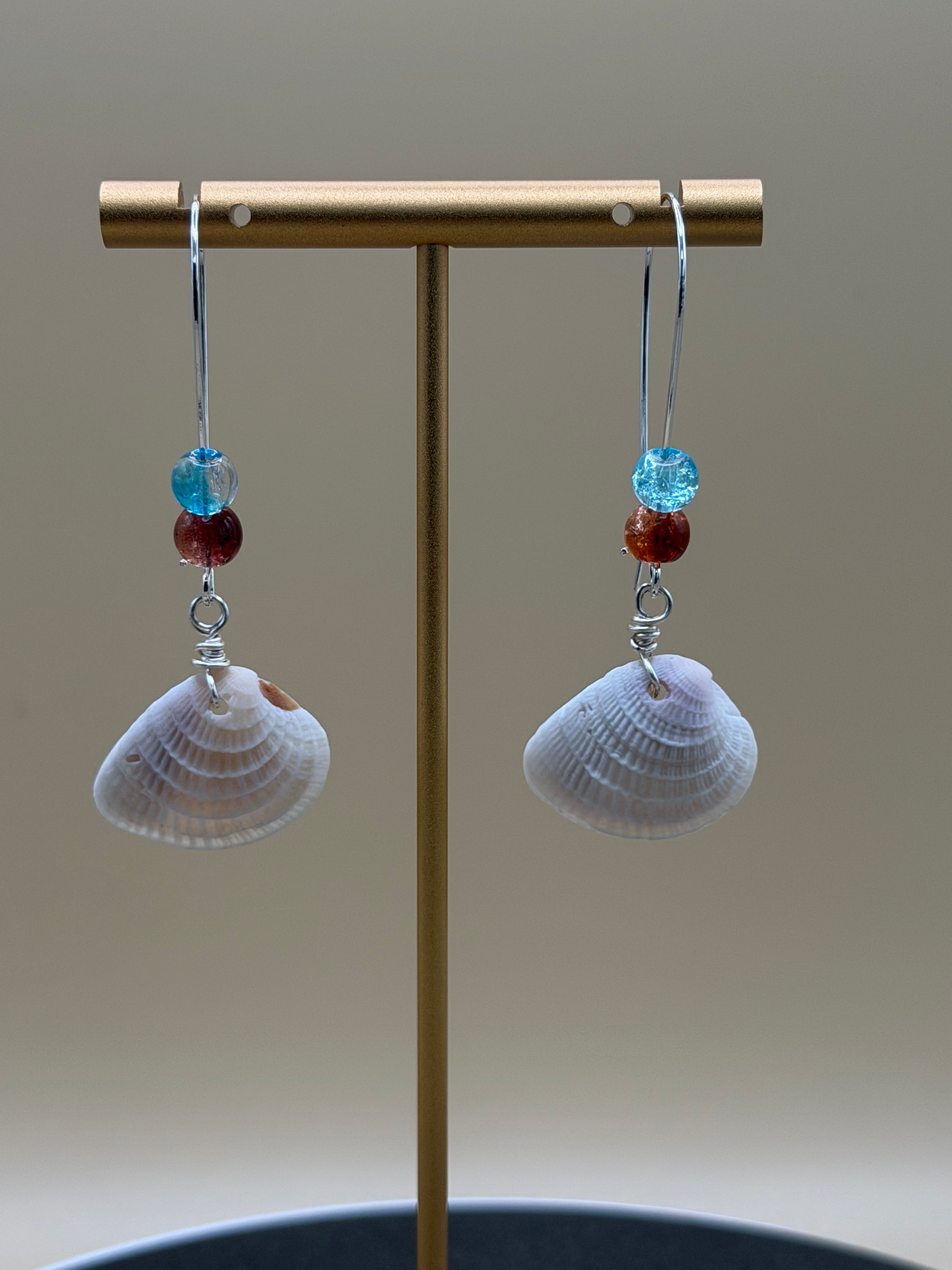 Gulf Shore Scallop Shell Drop Earrings