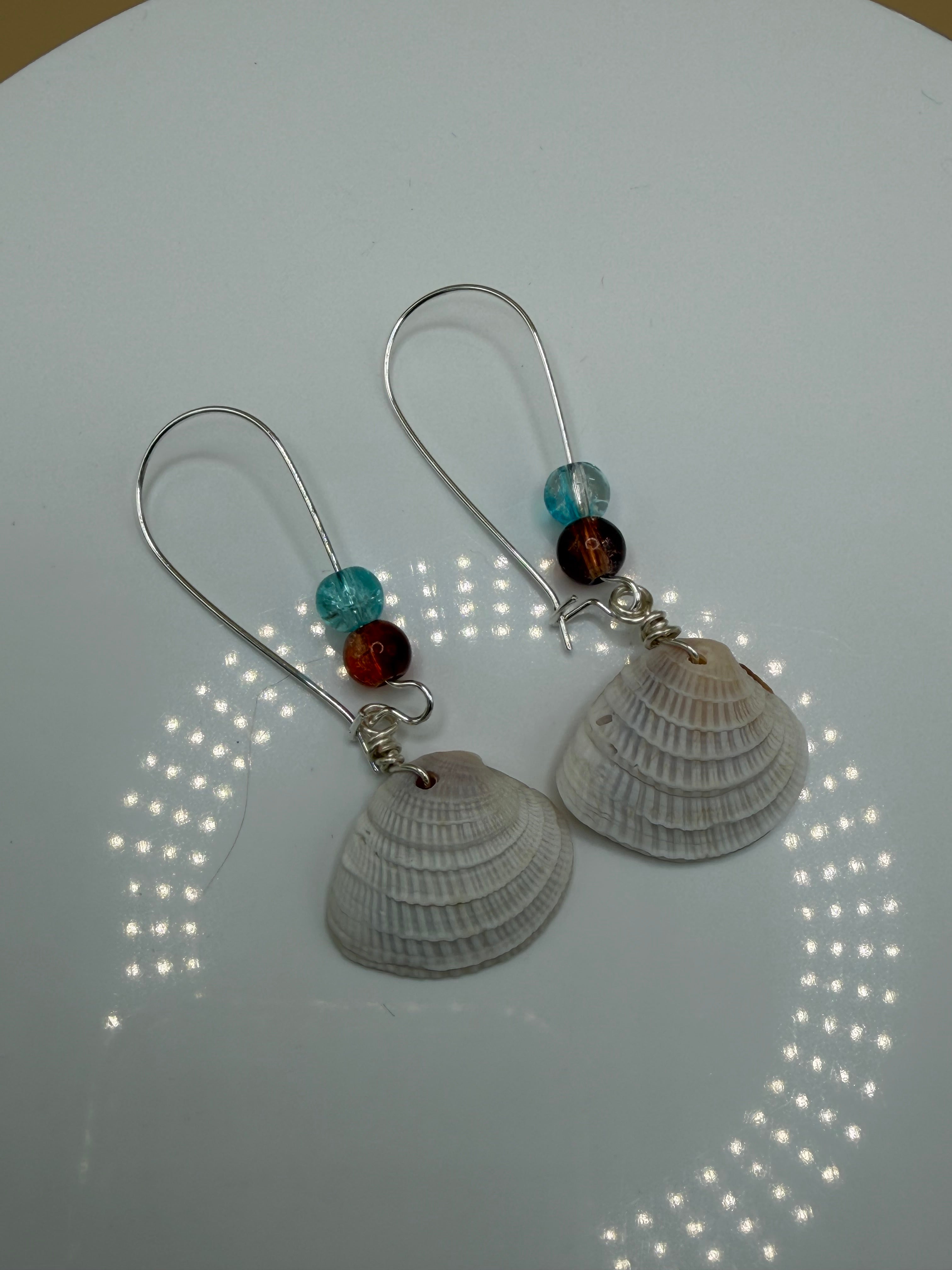 Gulf Shore Scallop Shell Drop Earrings