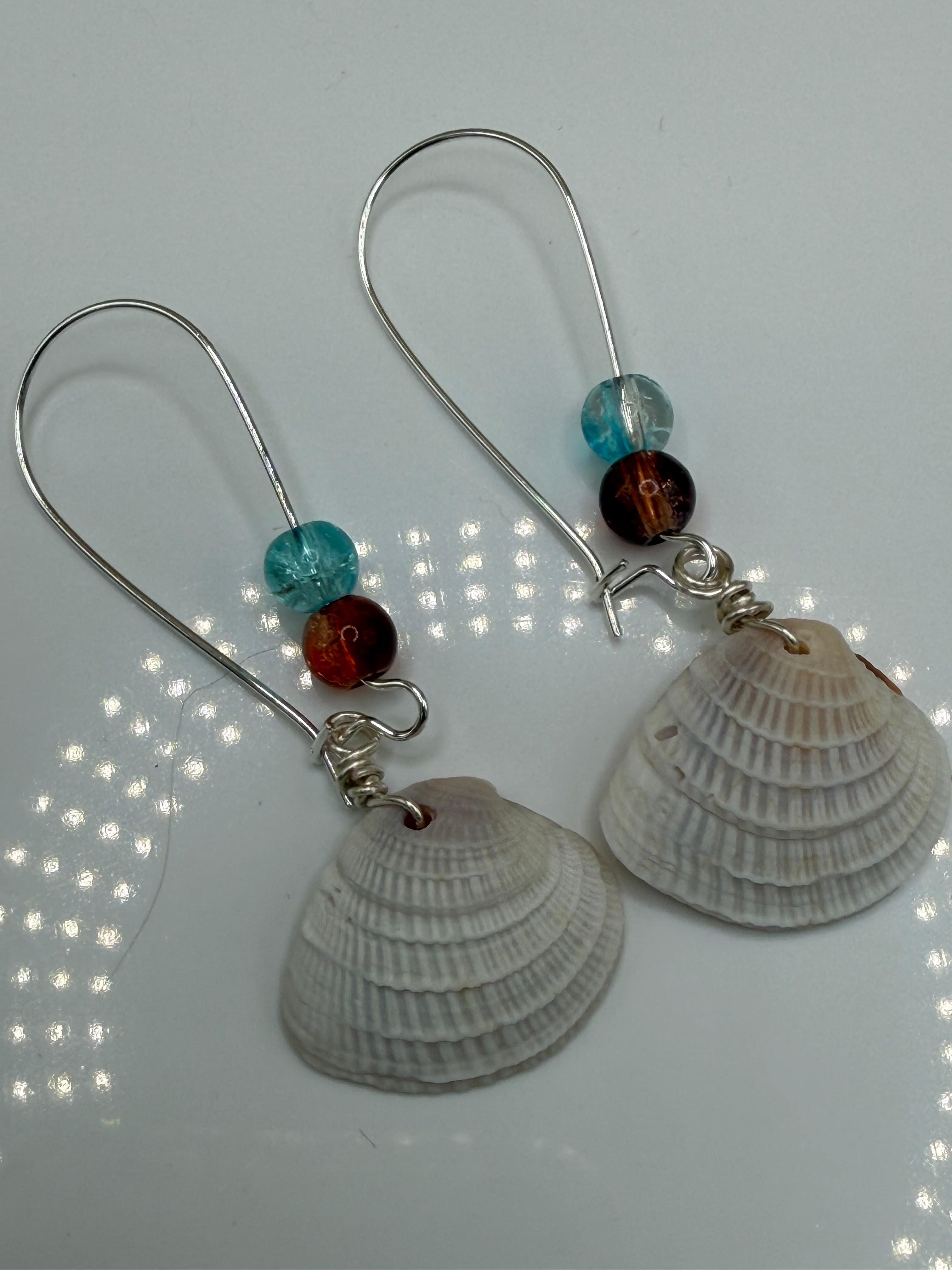 Gulf Shore Scallop Shell Drop Earrings