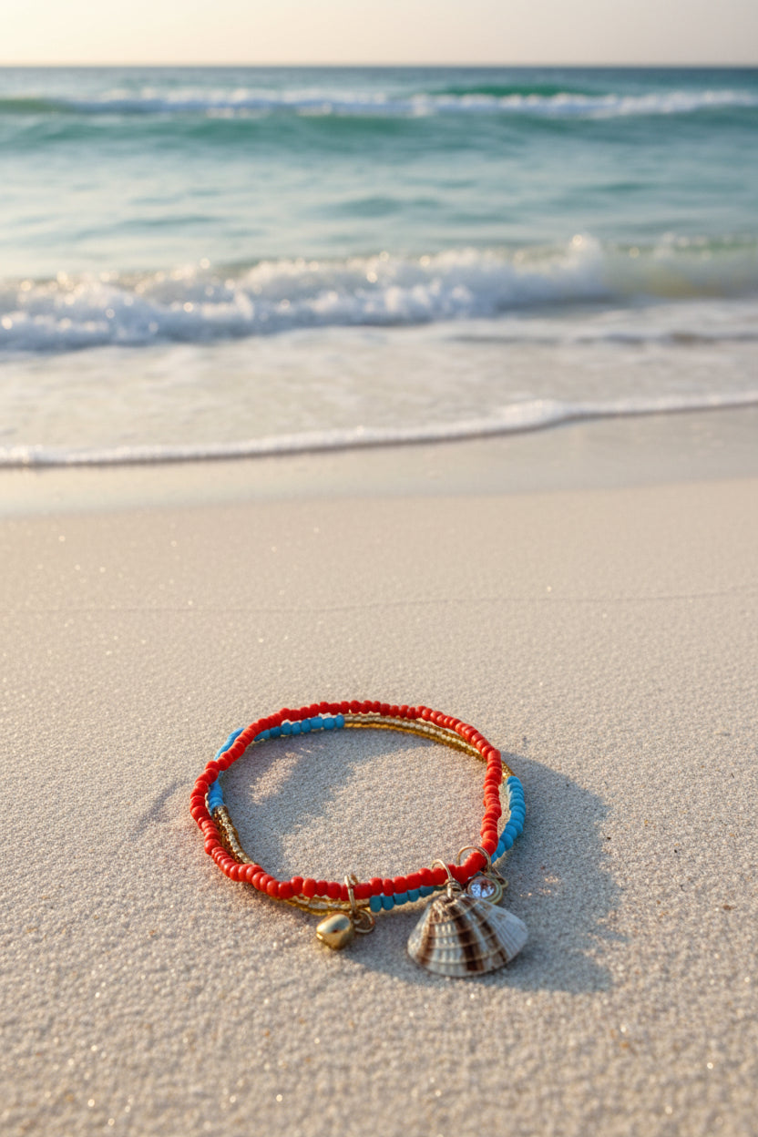 Beaded Anklet times two