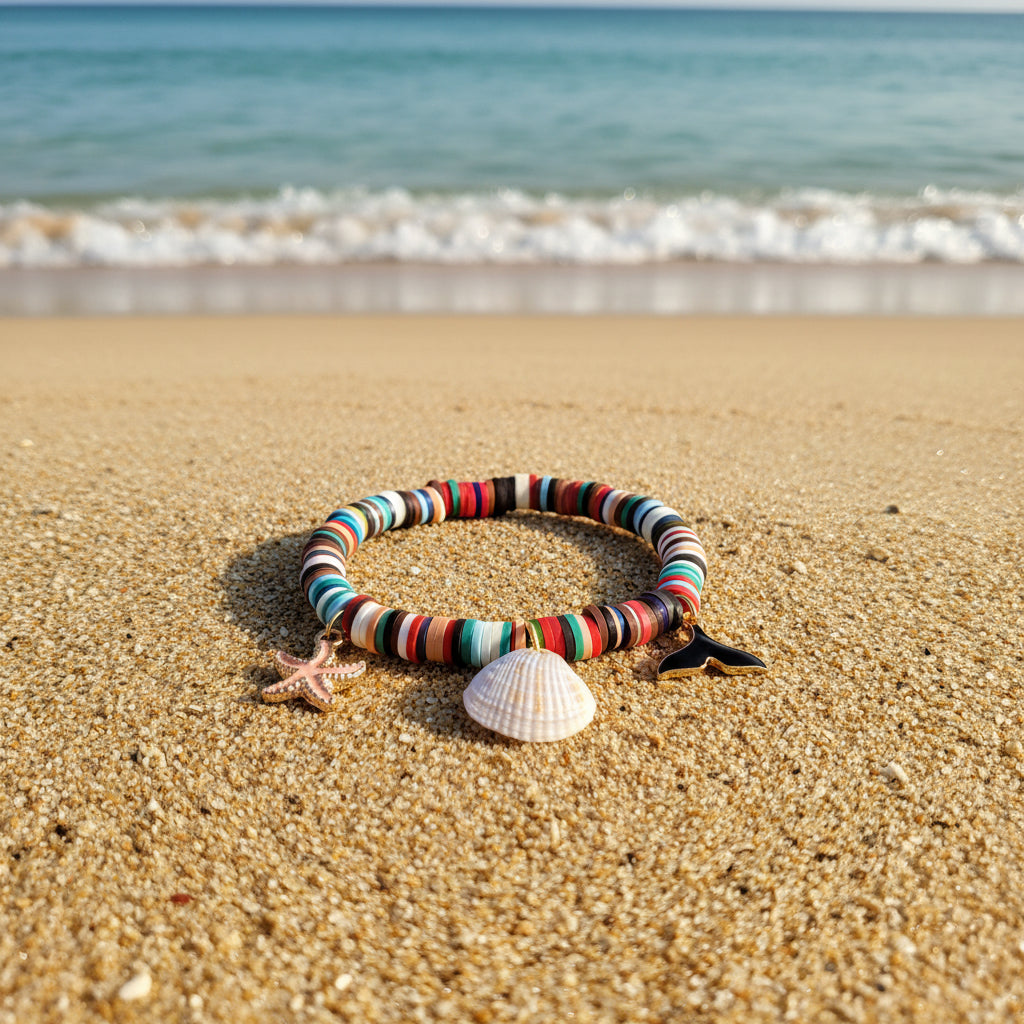 Ocean Charm Bead Bracelet