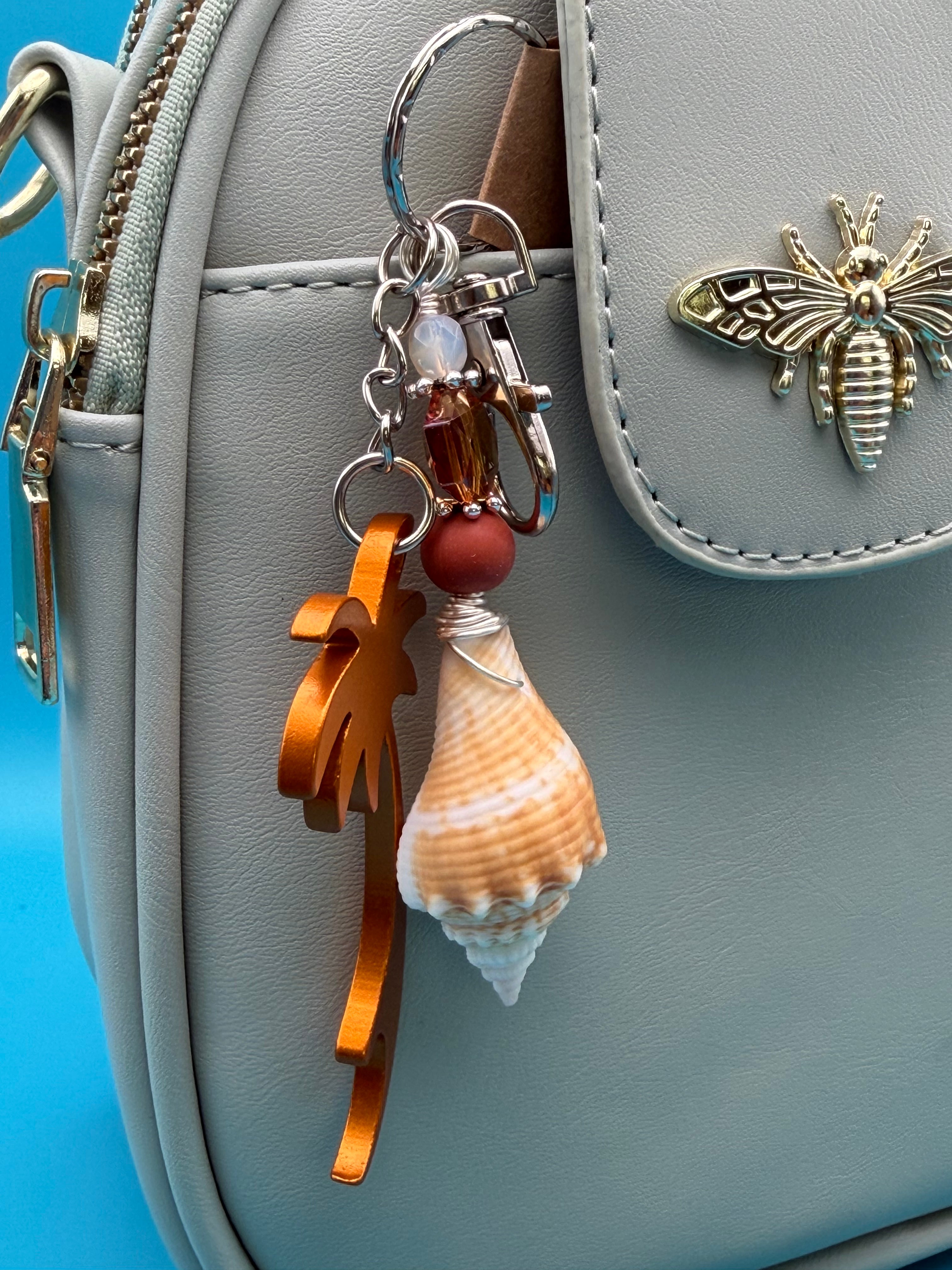 Palm Shore Conch Shell Keychain