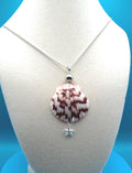 Real Calico Scallop Shell Necklace Handmade Florida Coastal Beach Gift Ocean Jewelry Sterling Silver