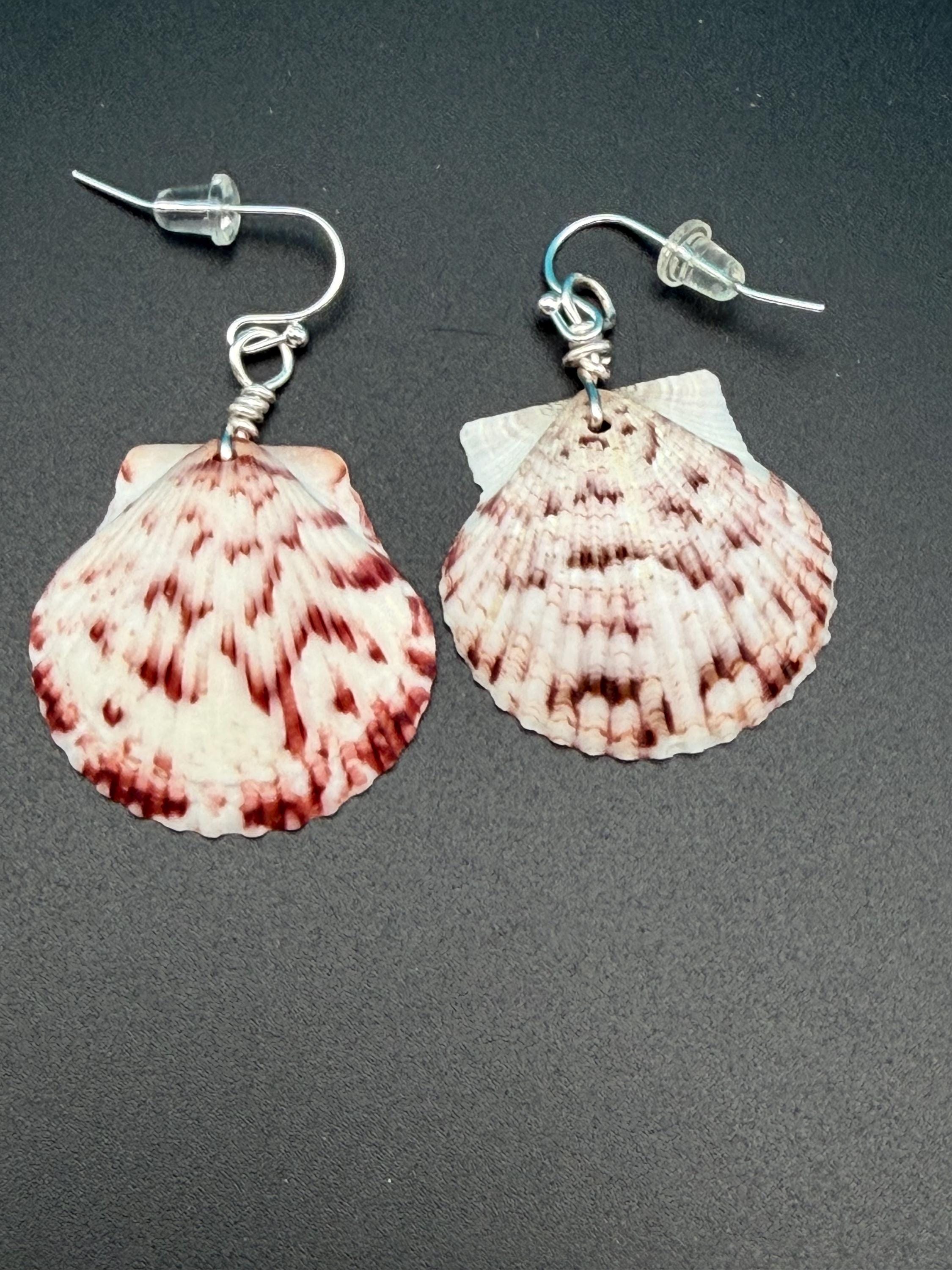 Handmade Scallop Shell Earrings | Florida Beach Jewelry, Ocean Inspired Keepsakes
