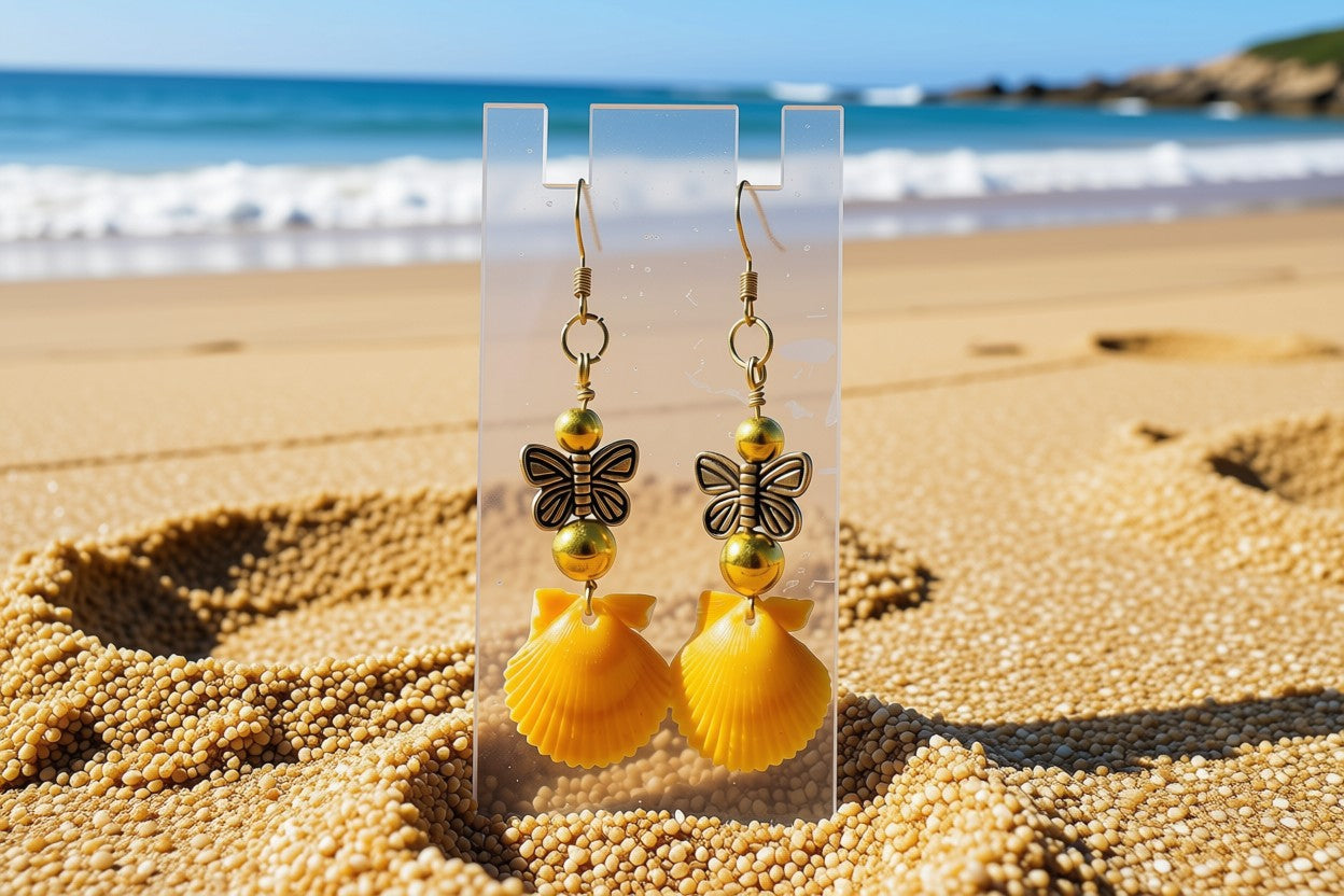Golden Tide Butterfly Earrings